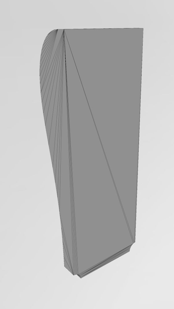 Oval flutes Neoclassical corbel bracket 3D print model_12