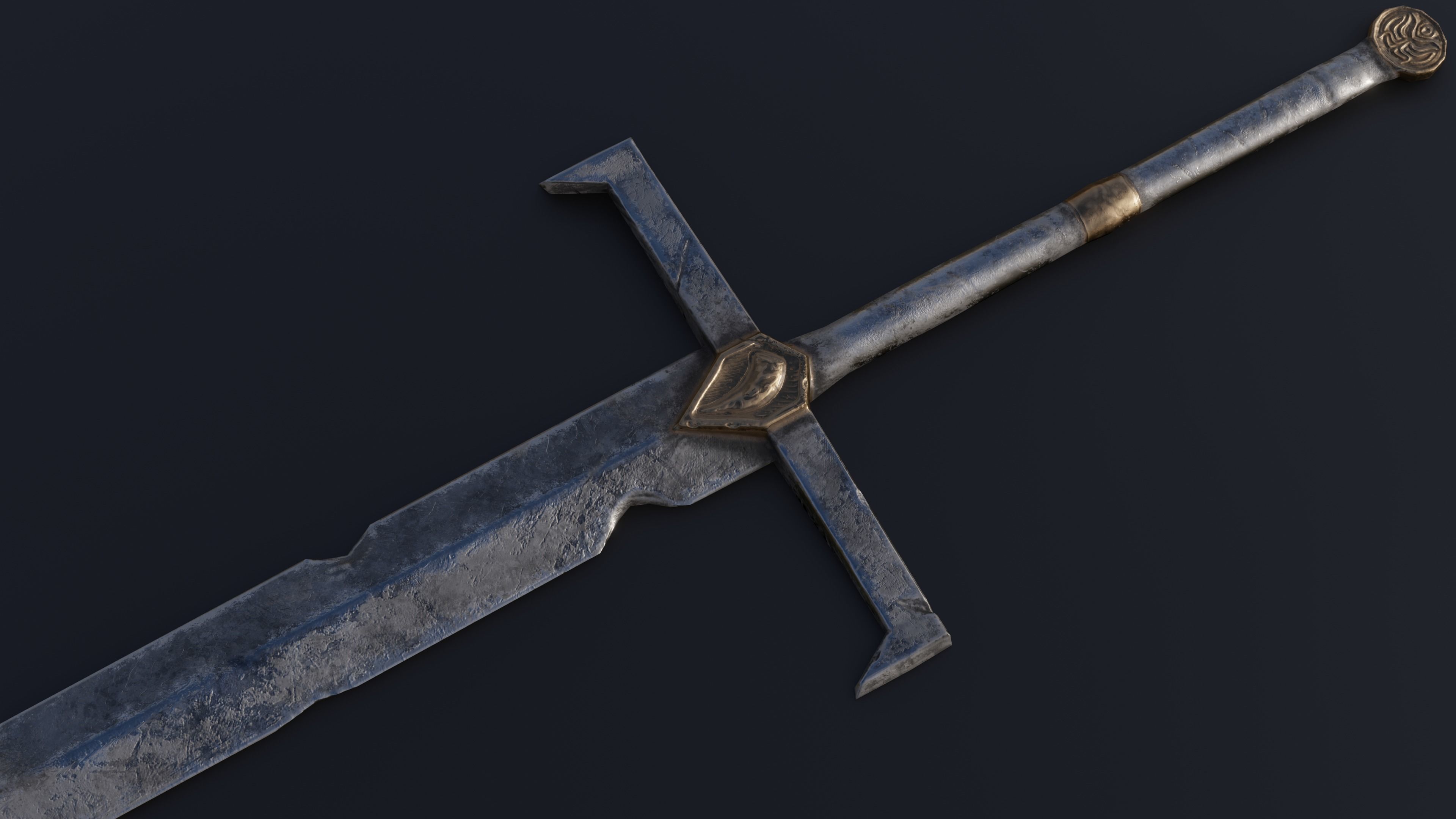 Sword 03 Low-poly 3D model_1