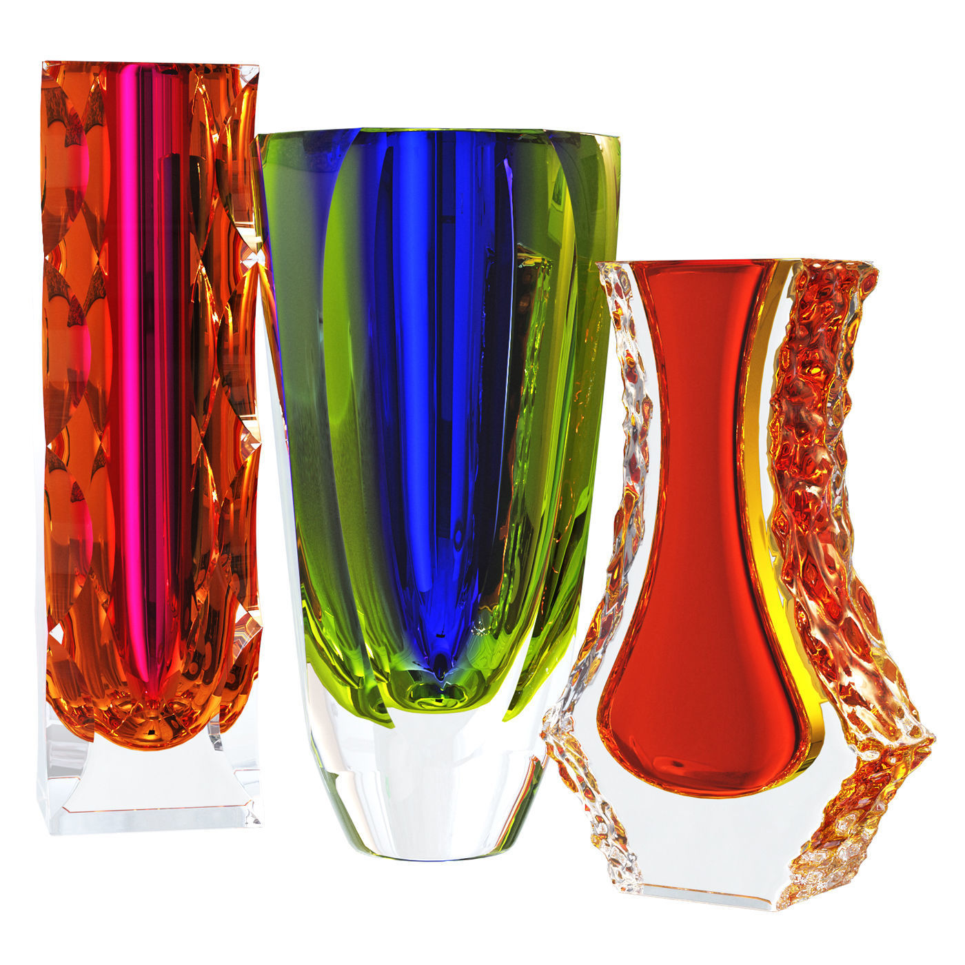 Vases Mandruzzato Murano 3D model_1
