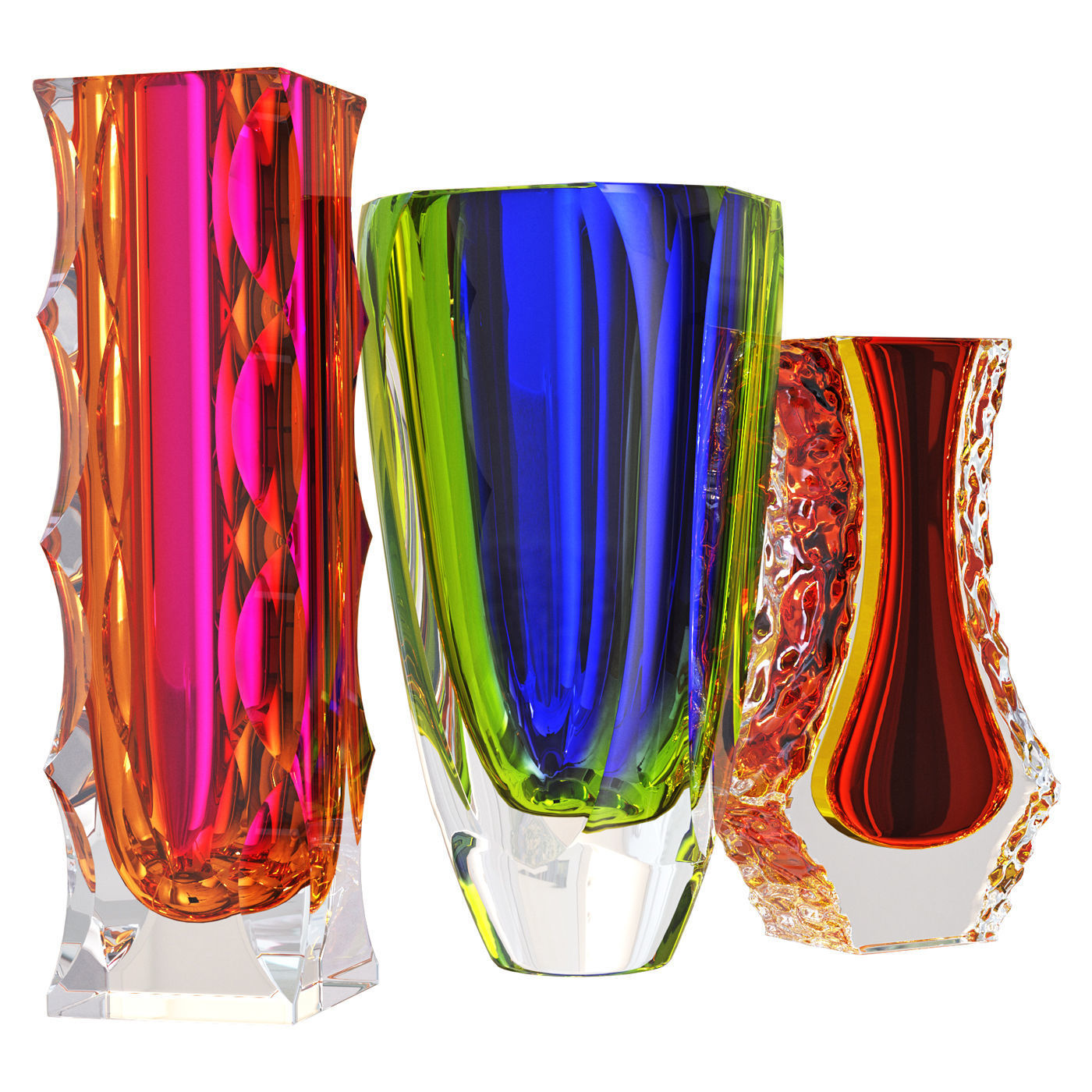 Vases Mandruzzato Murano 3D model_2
