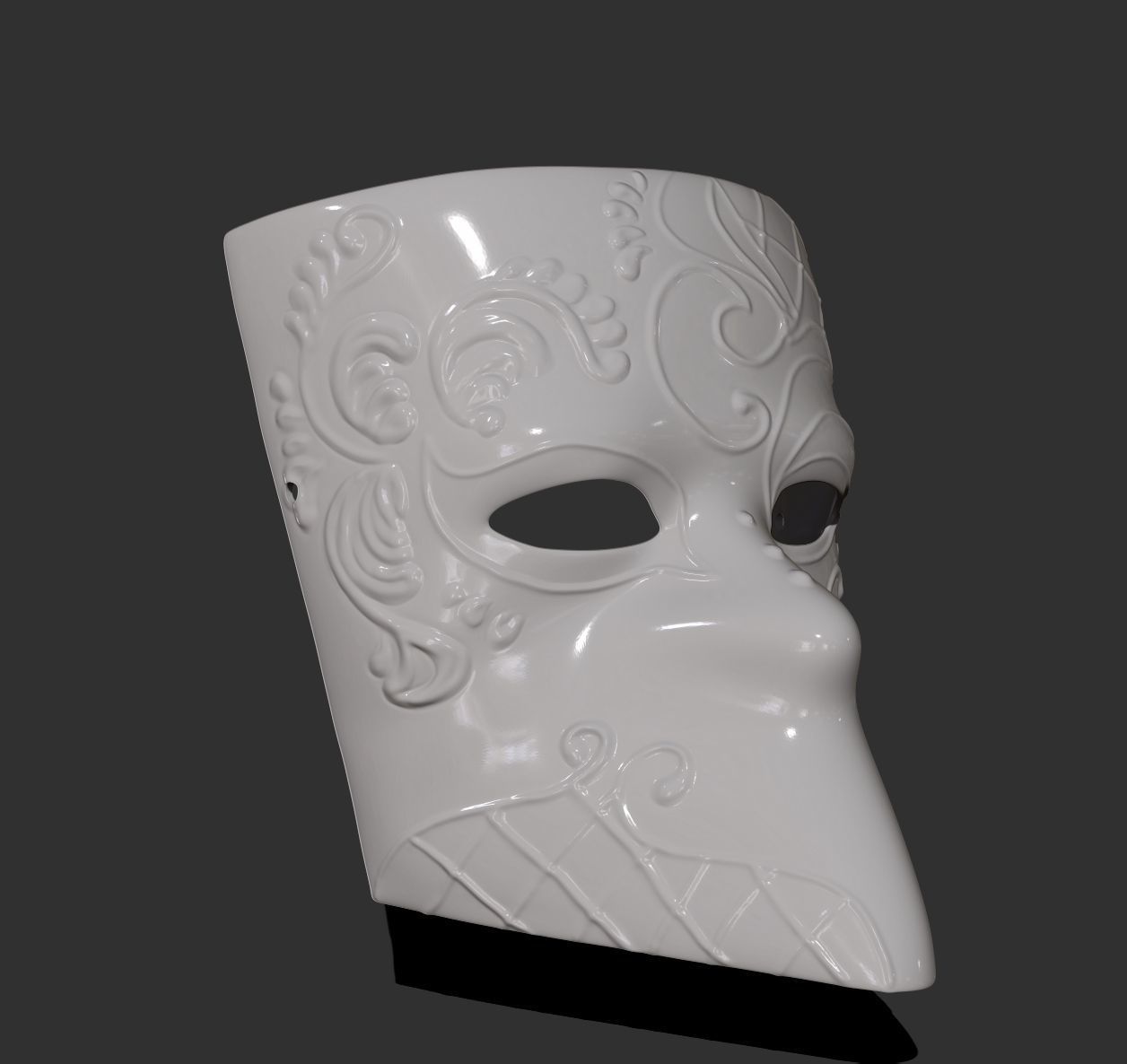 Venetian Mask - Bauta 3D print model_4