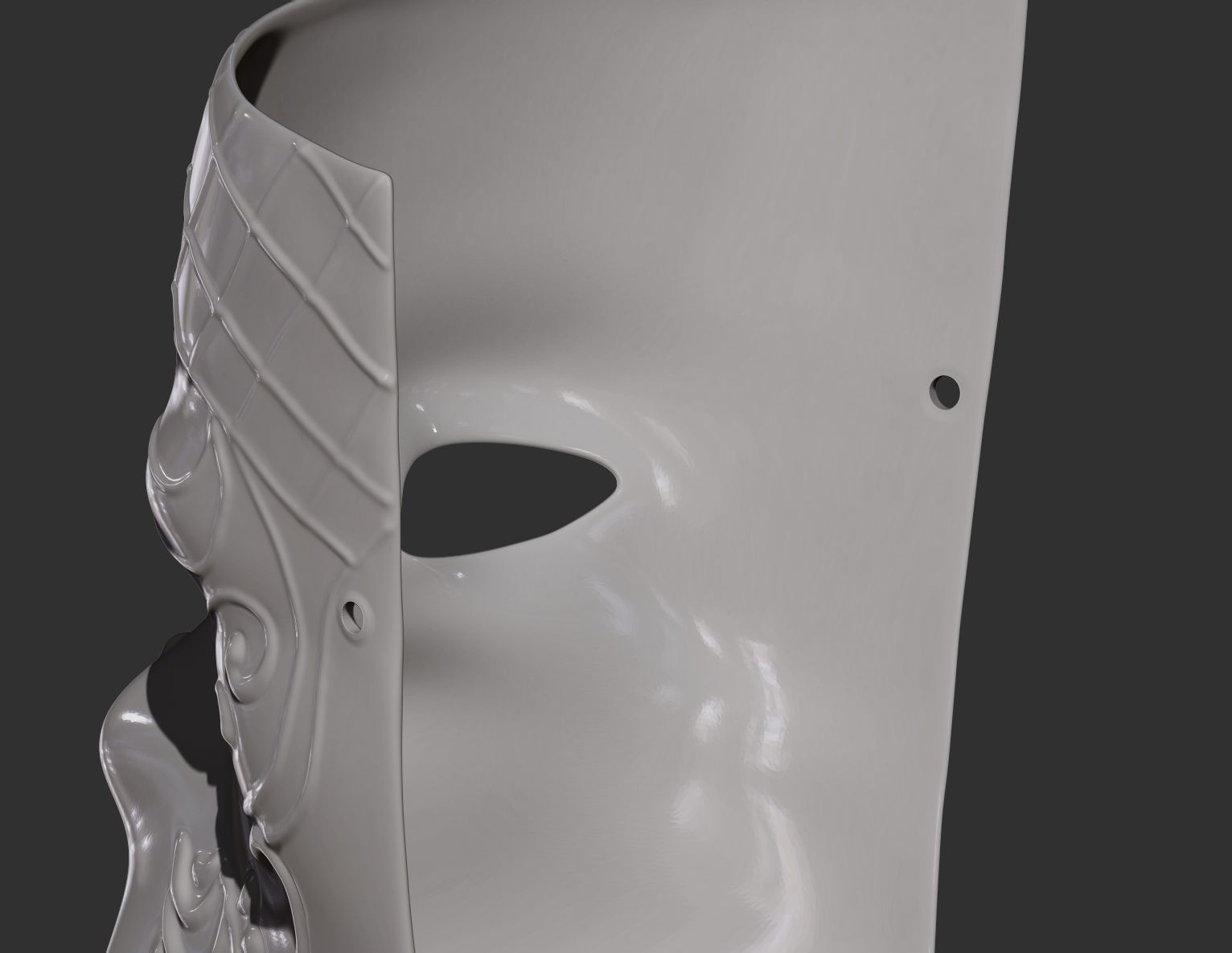 Venetian Mask - Bauta 3D print model_3