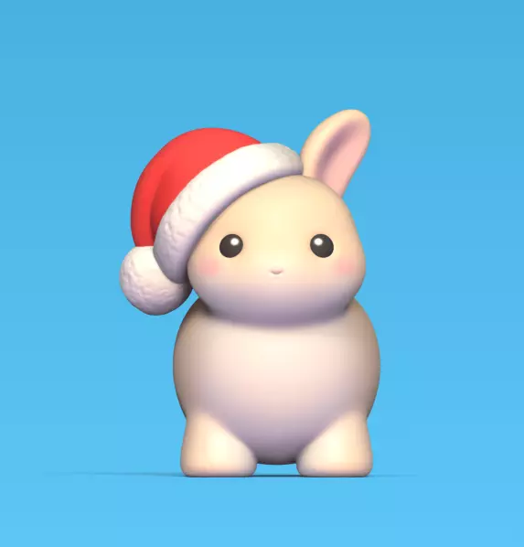 Xmas Bunny 3D print model_0