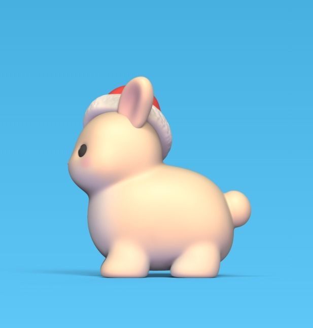 Xmas Bunny 3D print model_2