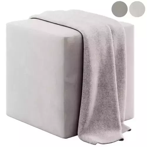 Square pouf by Irocodesign 3D model