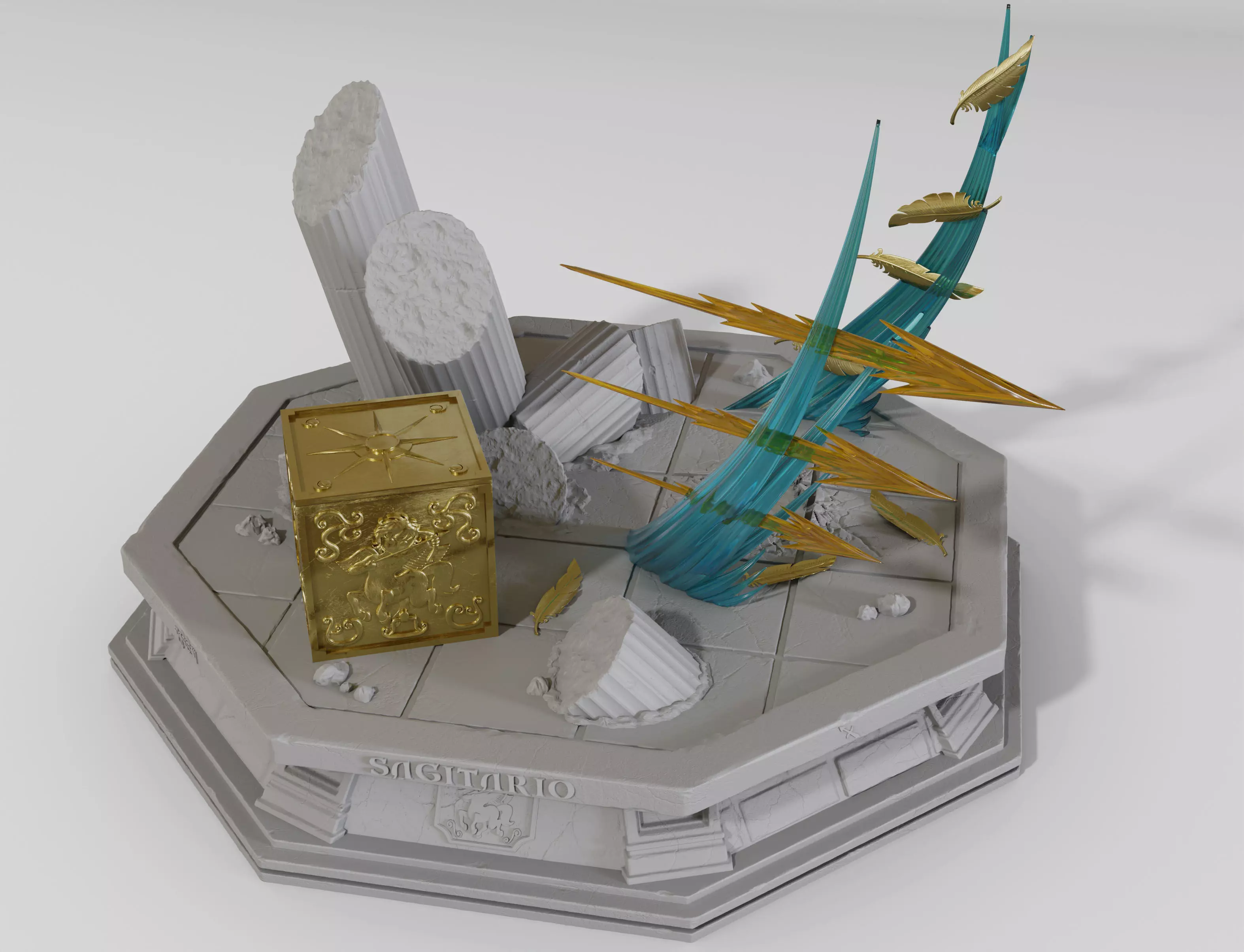 BASE PARA FIGURA SAGITARIO - SAINT SEIYA 3D print model