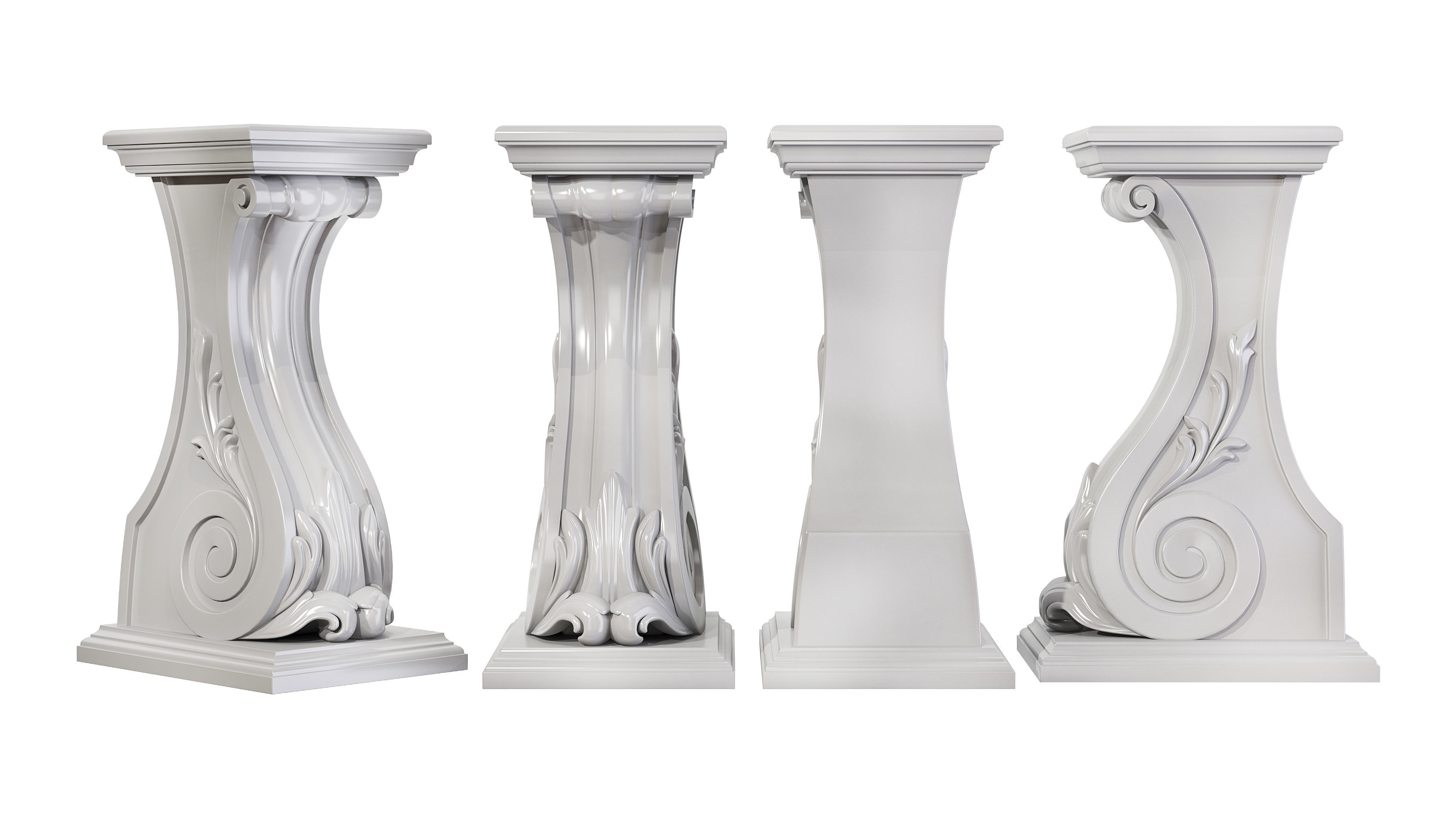 Classic leg 062 3D model_4