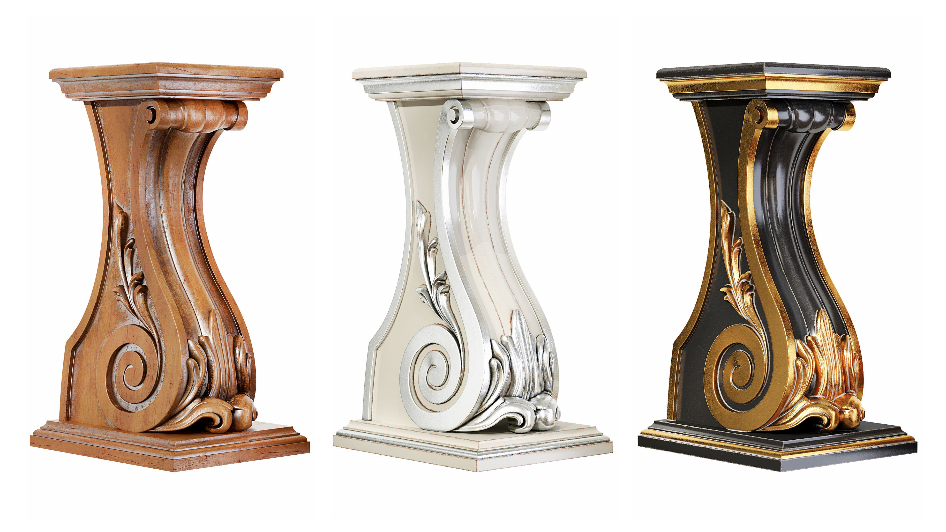 Classic leg 062 3D model_6