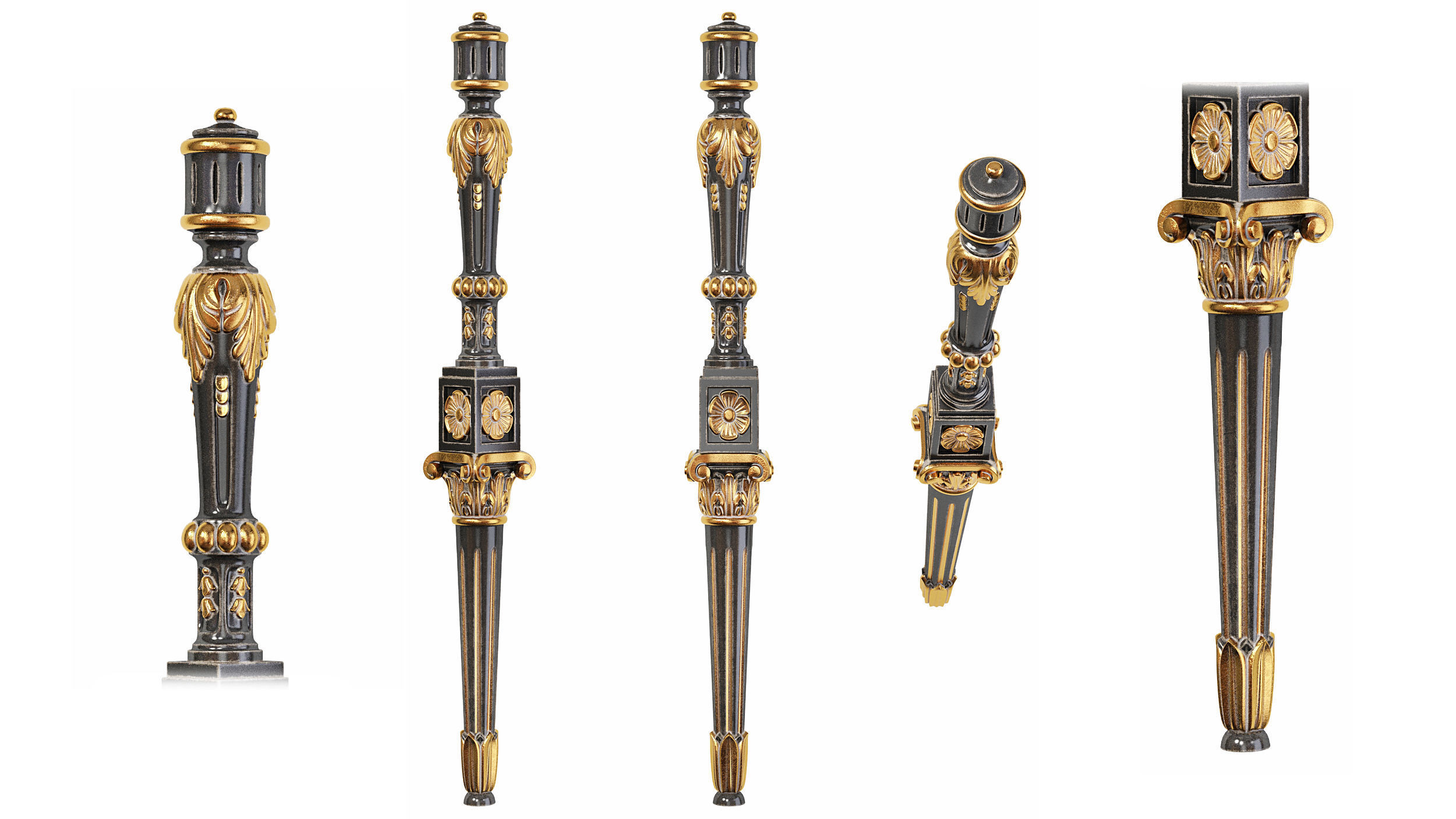 Classic leg 064 3D model_1