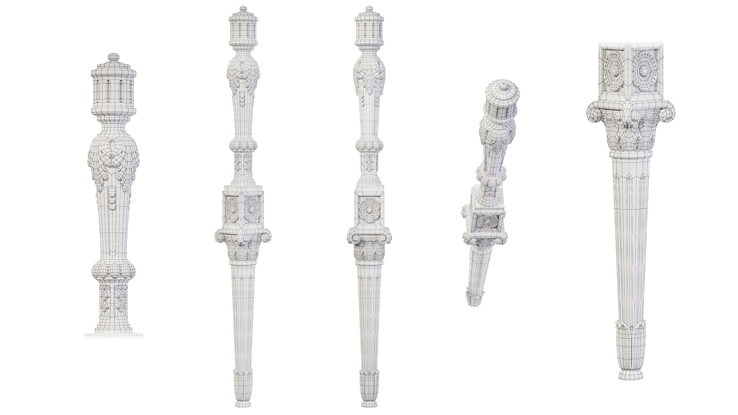 Classic leg 064 3D model_5