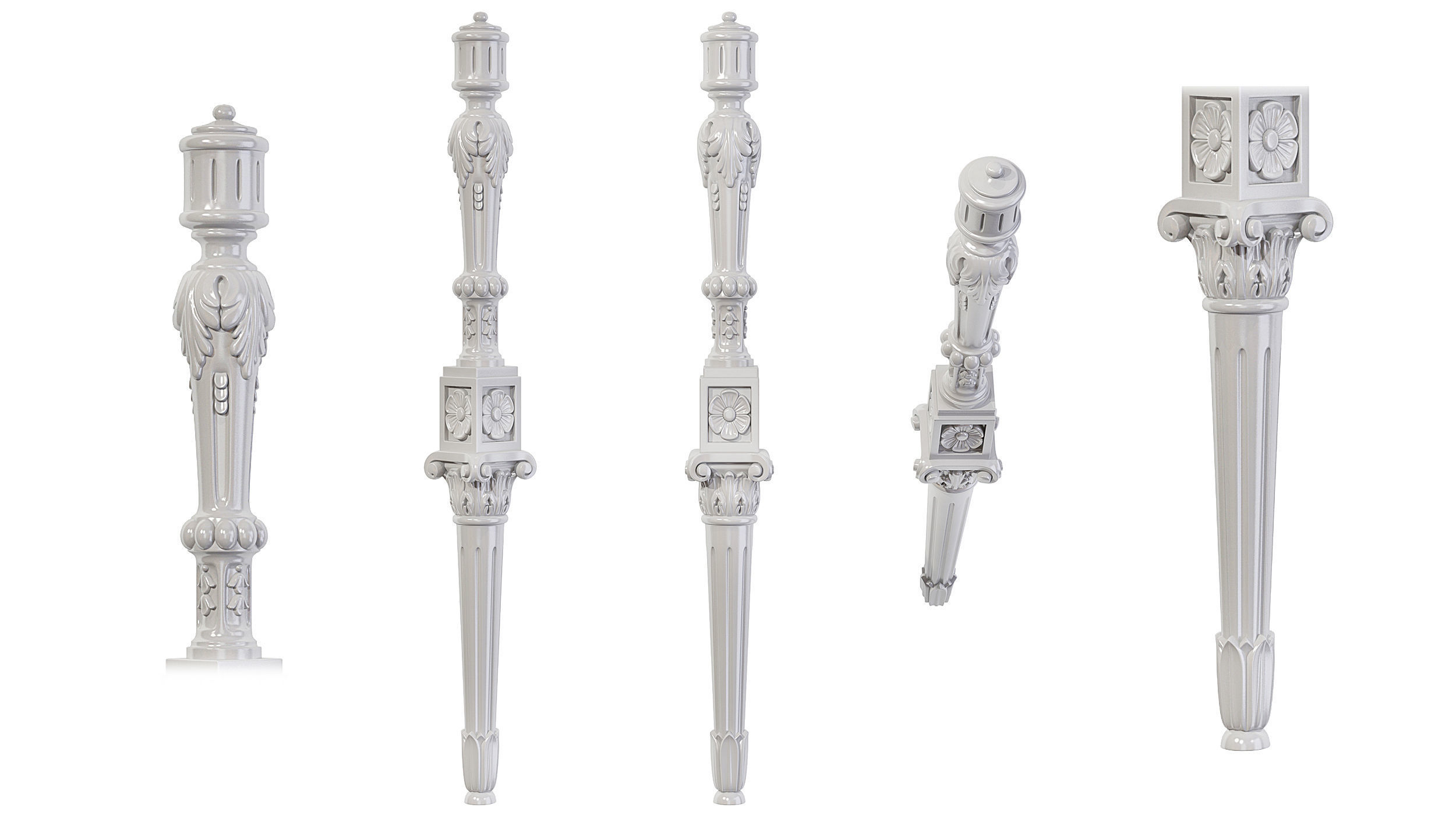 Classic leg 064 3D model_4