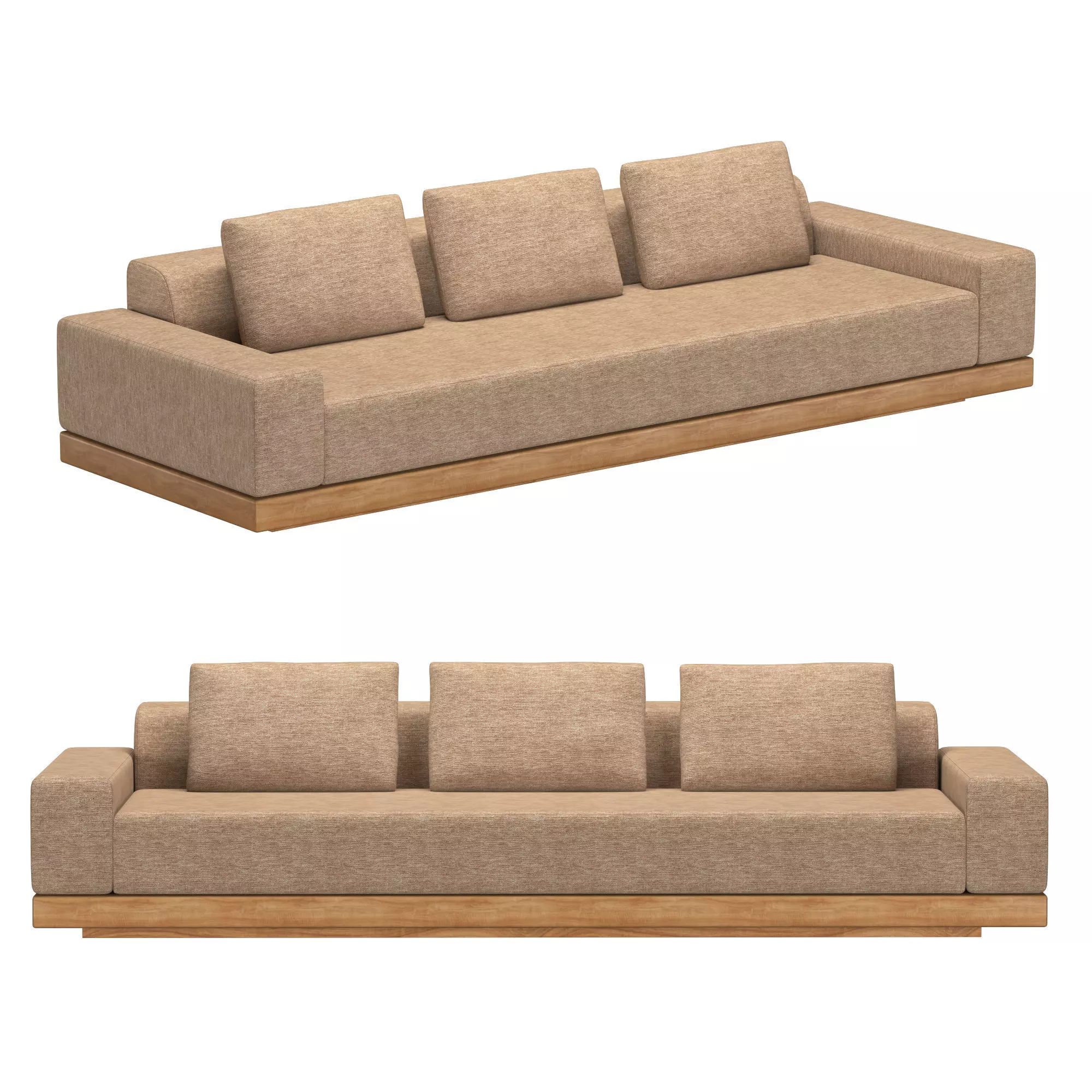CORTONA TEAK SOFA 3D model