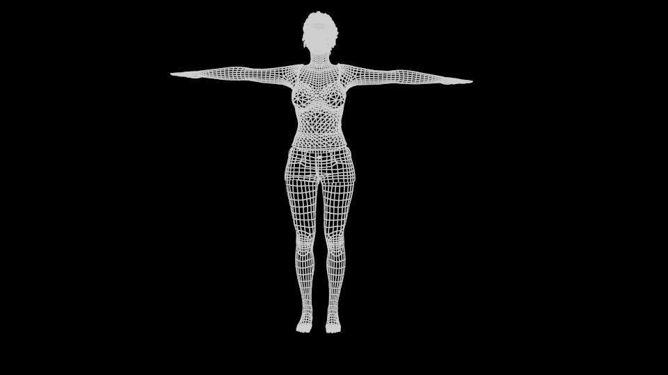 Woman Angelina Jolie character Low-poly 3D model_18