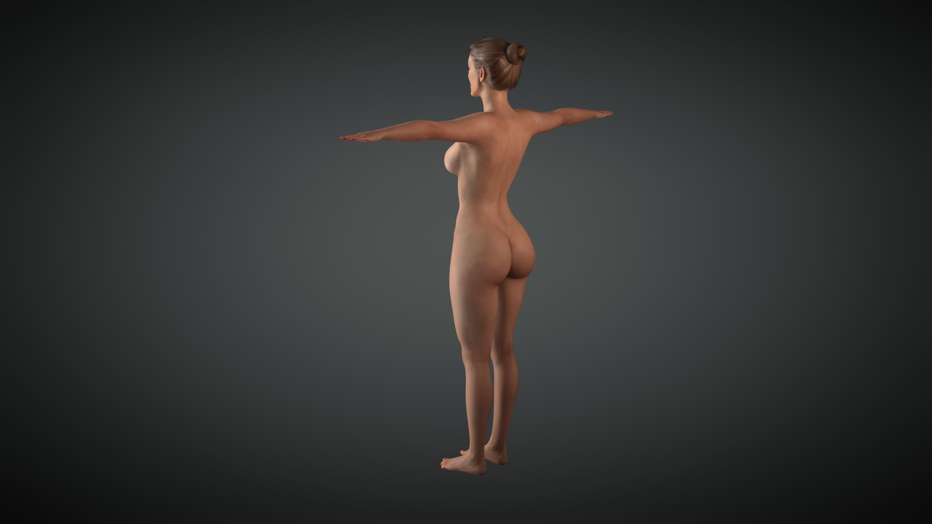 Woman Angelina Jolie character Low-poly 3D model_8