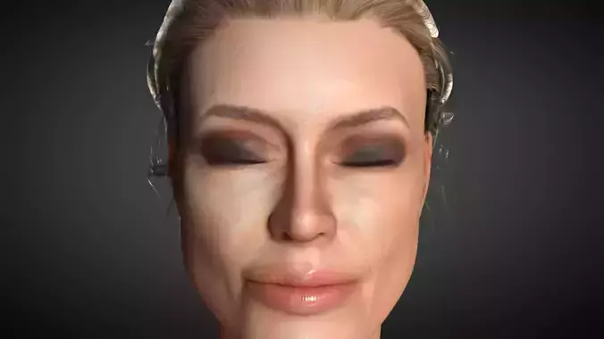  Woman Angelina Jolie character Low-poly 3D model