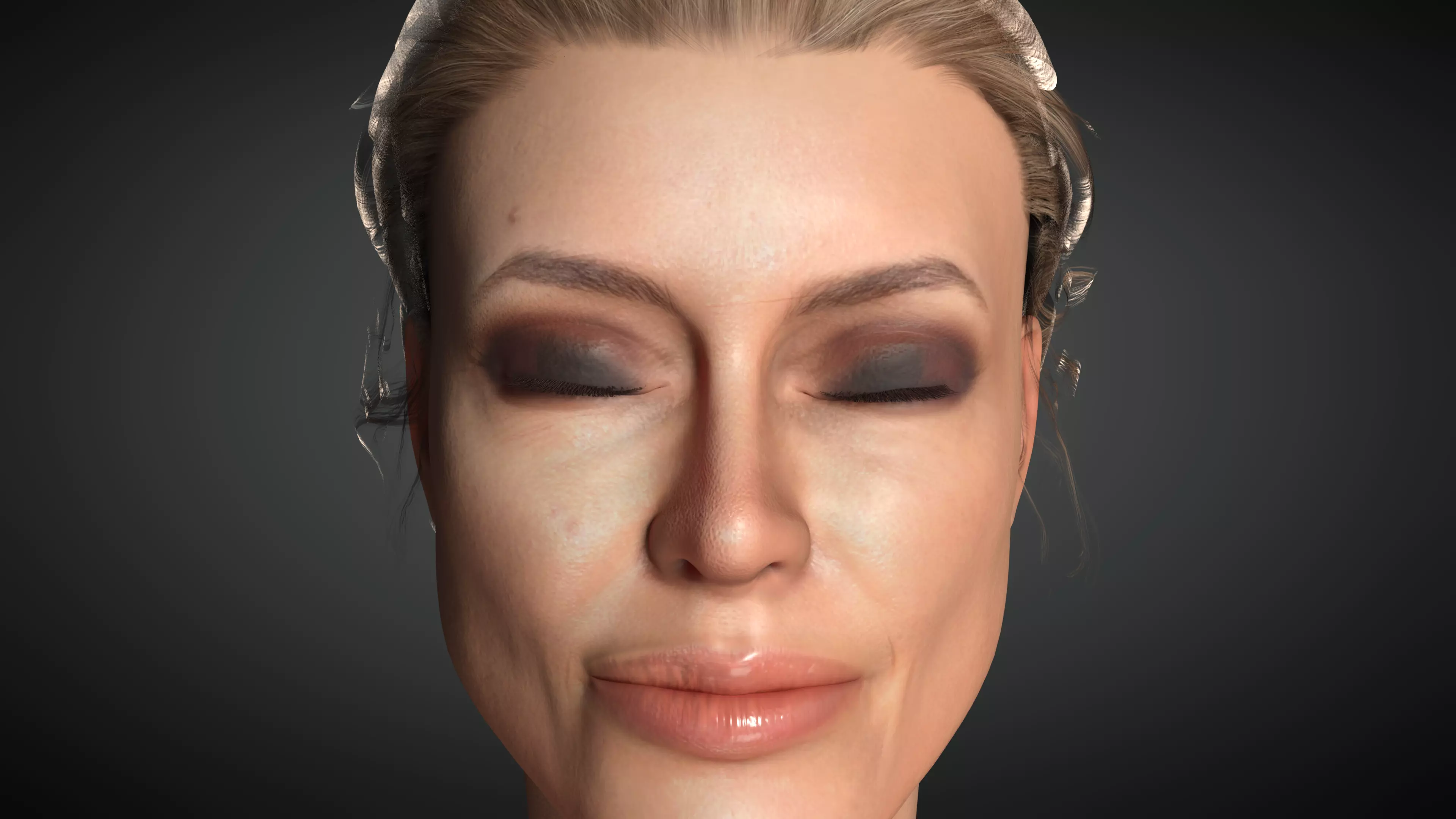 Woman Angelina Jolie character Low-poly 3D model_0