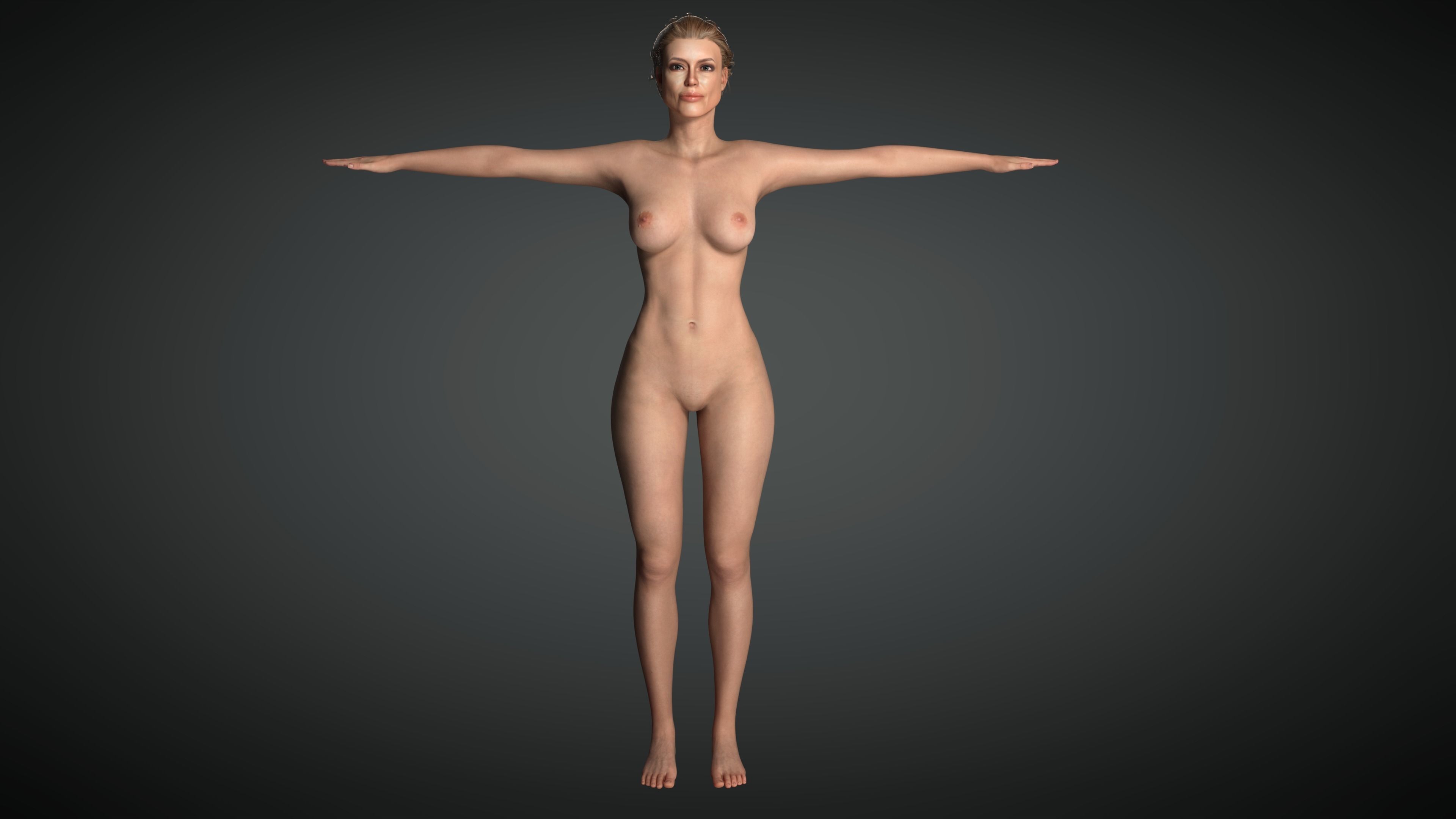 Woman Angelina Jolie character Low-poly 3D model_6