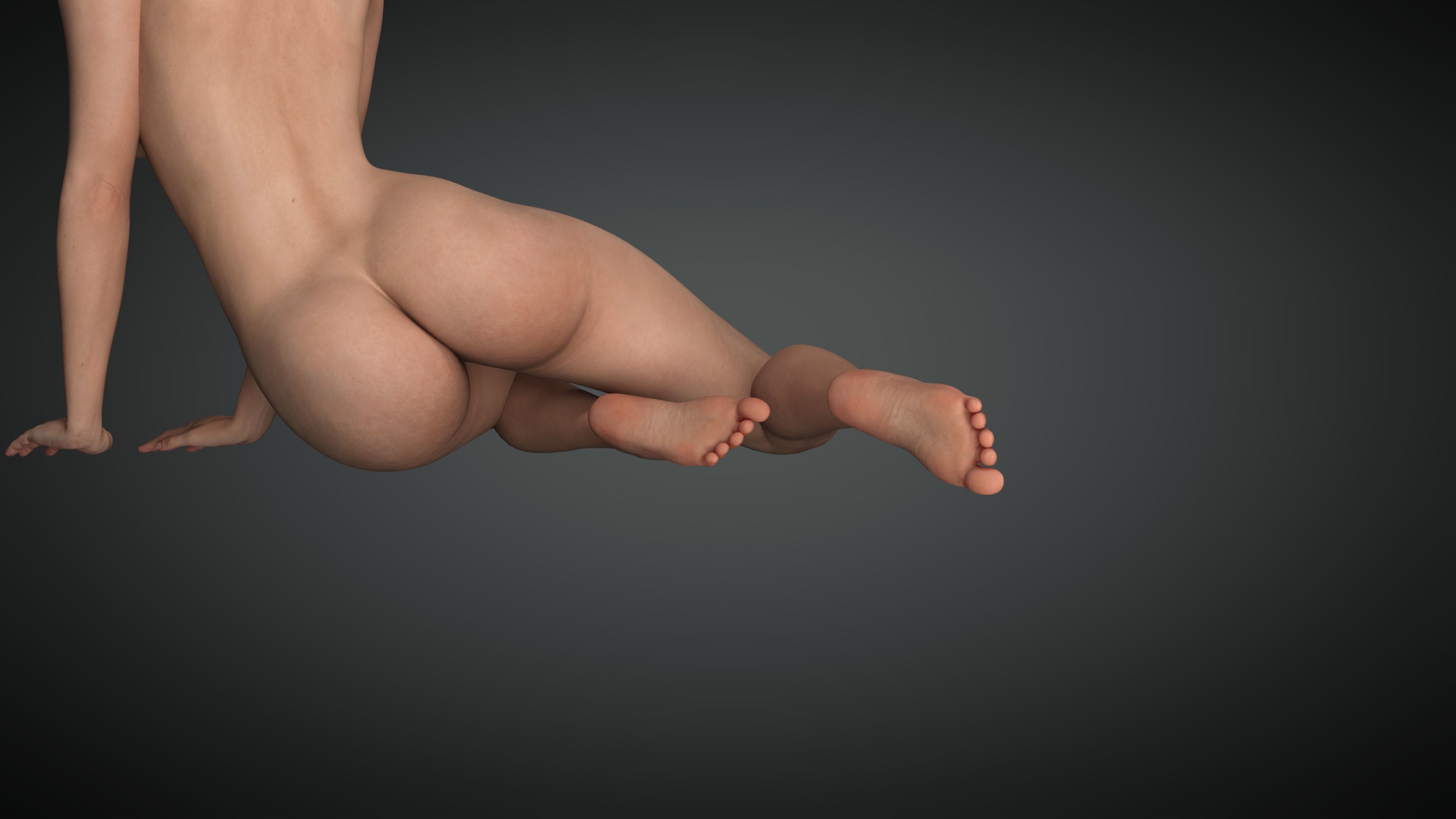 Woman Angelina Jolie character Low-poly 3D model_15