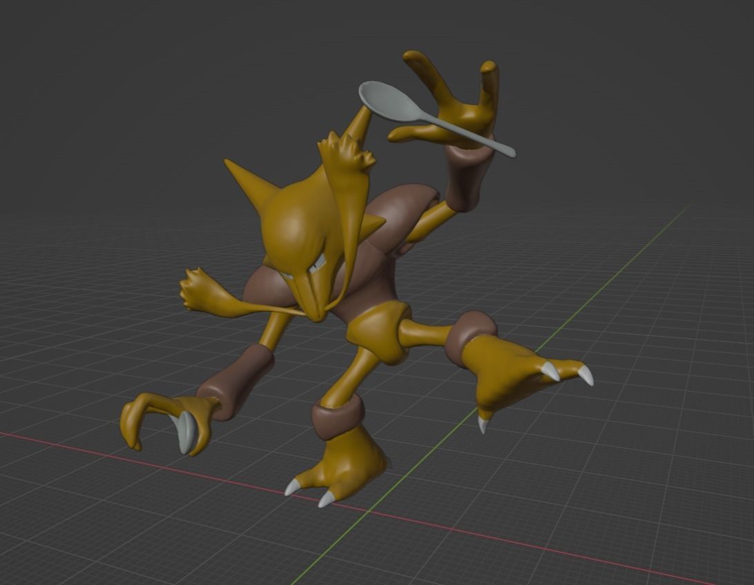 Abra Kadabra and Alakazam 3D print model 3D print model_10