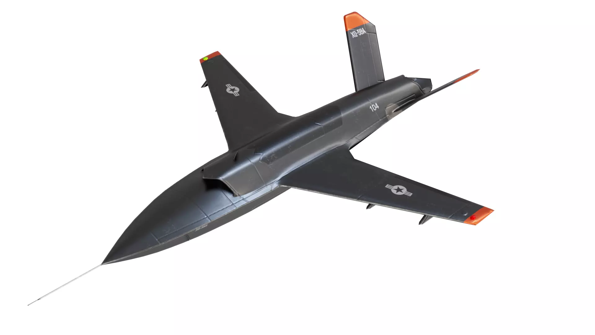 USAF-XQ58A Stealth Drone Low-poly 3D model