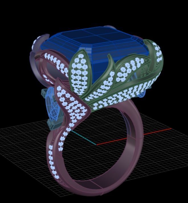 Ring Flower Free 3D print model_3