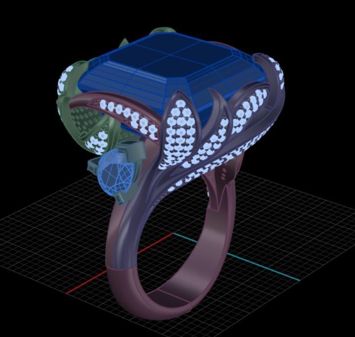 Ring Flower Free 3D print model_2