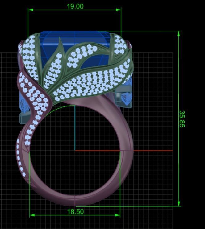 Ring Flower Free 3D print model_4