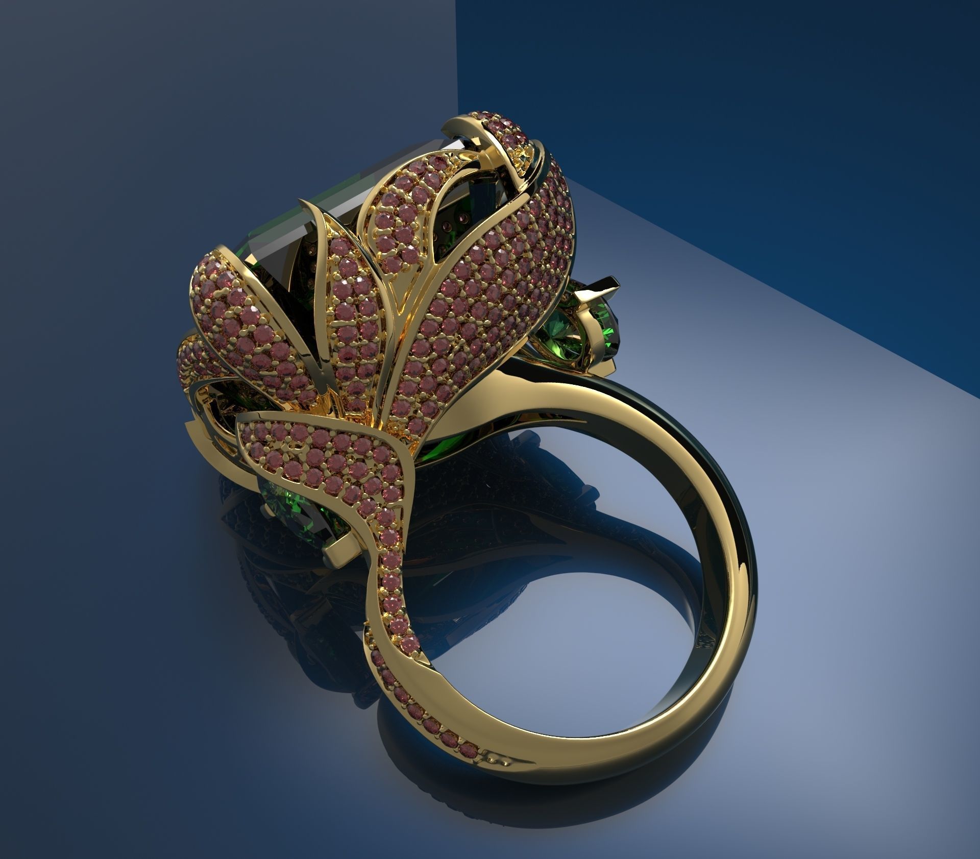 Ring Flower Free 3D print model_1