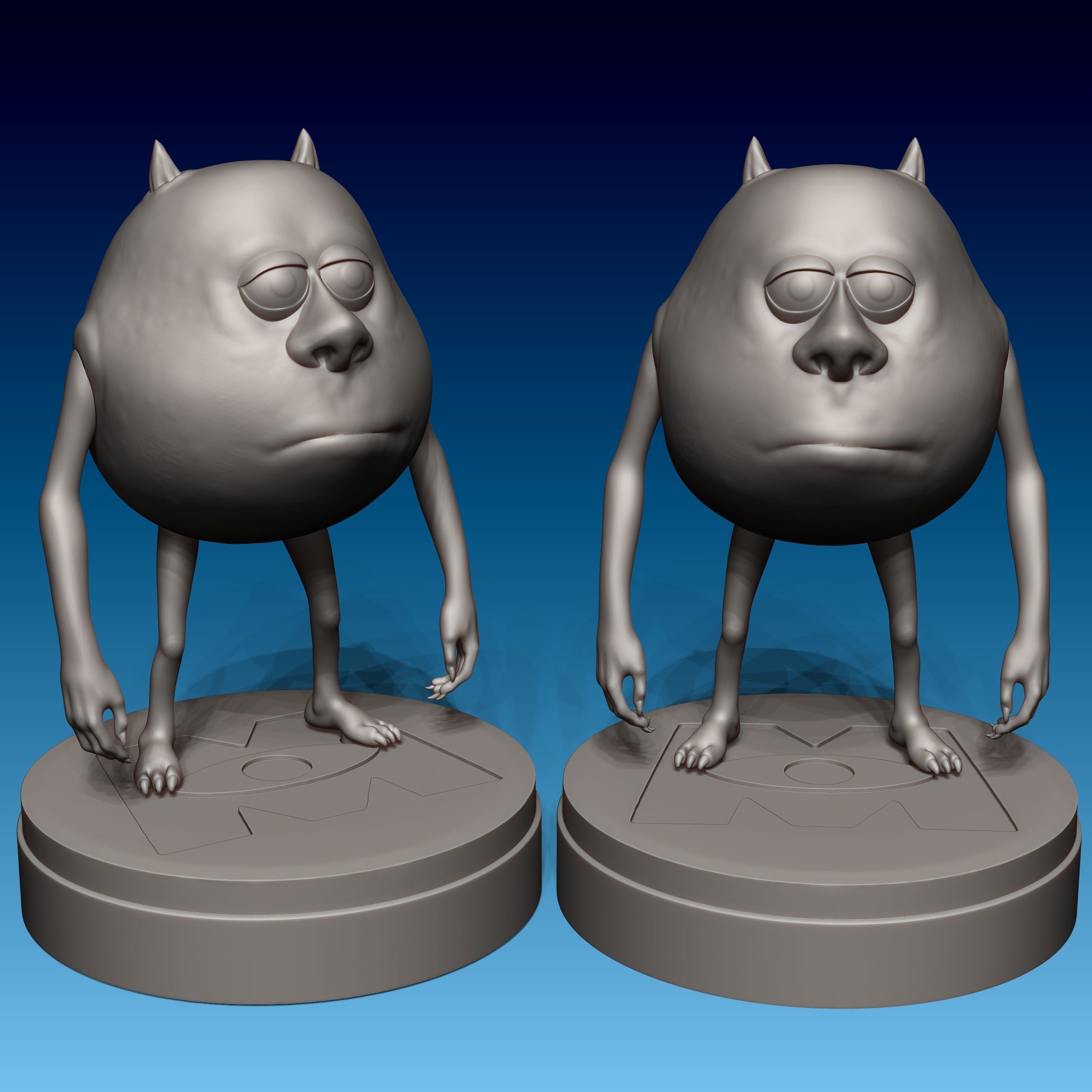 Mike Wazowski 3D print model_3