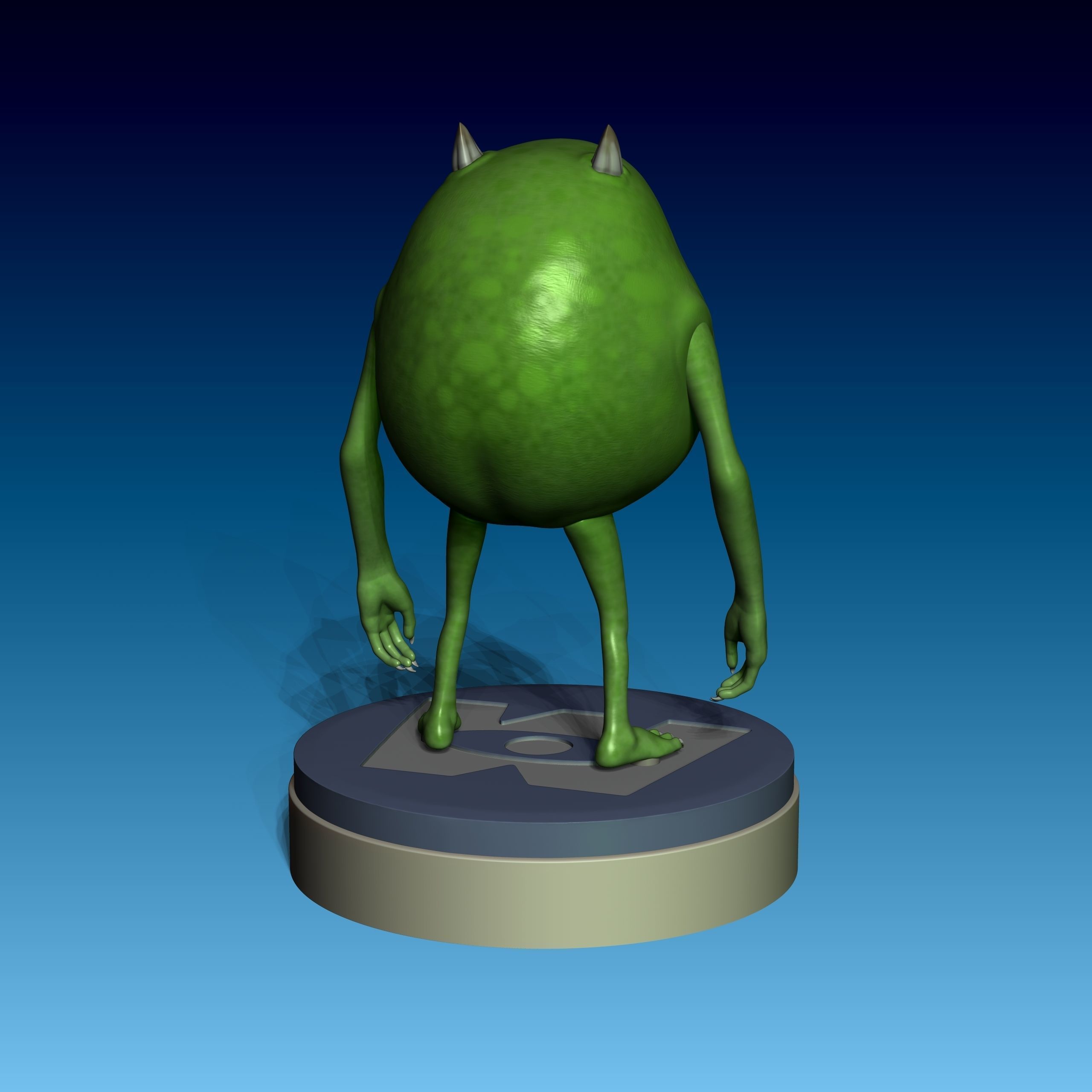 Mike Wazowski 3D print model_2