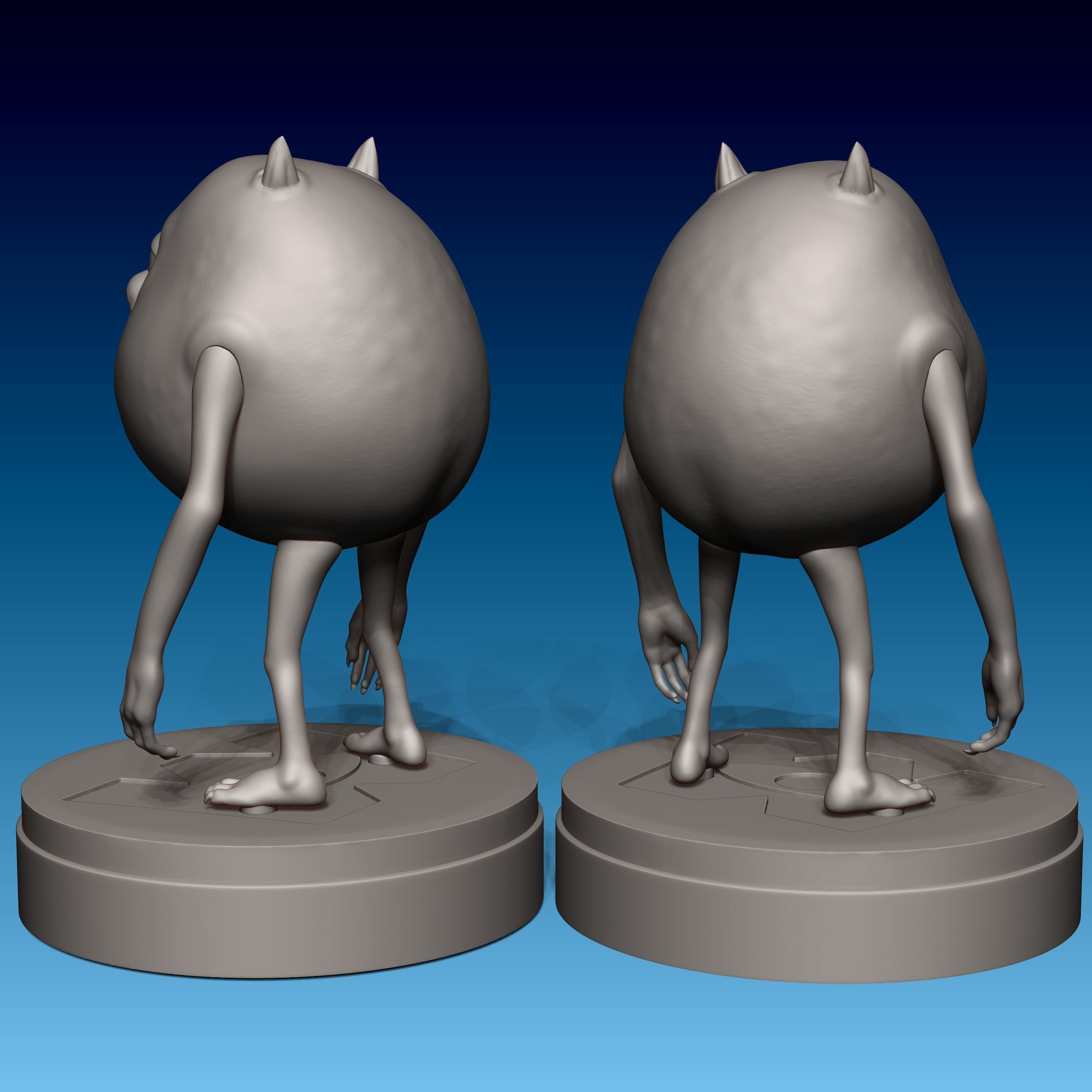 Mike Wazowski 3D print model_8