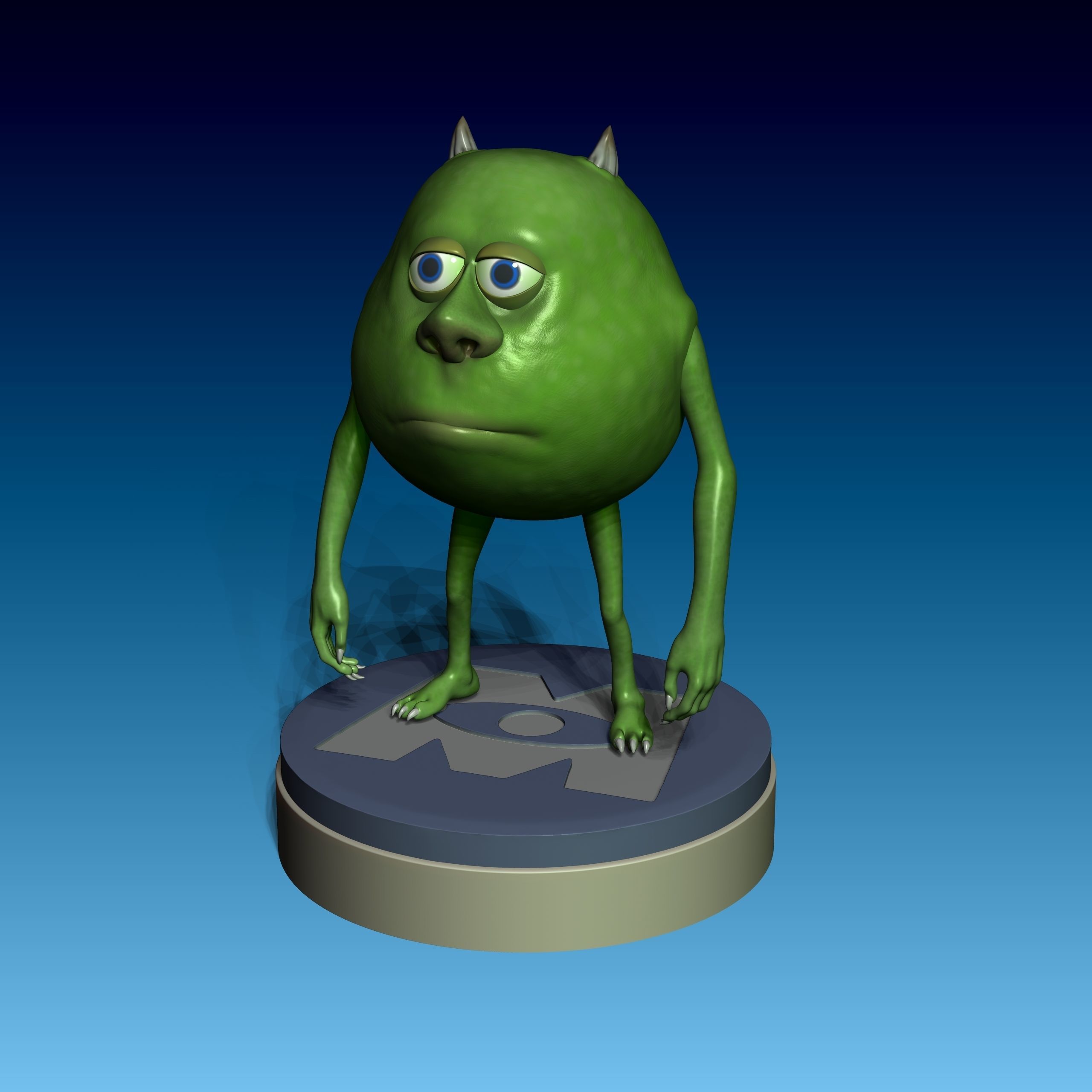 Mike Wazowski 3D print model_6