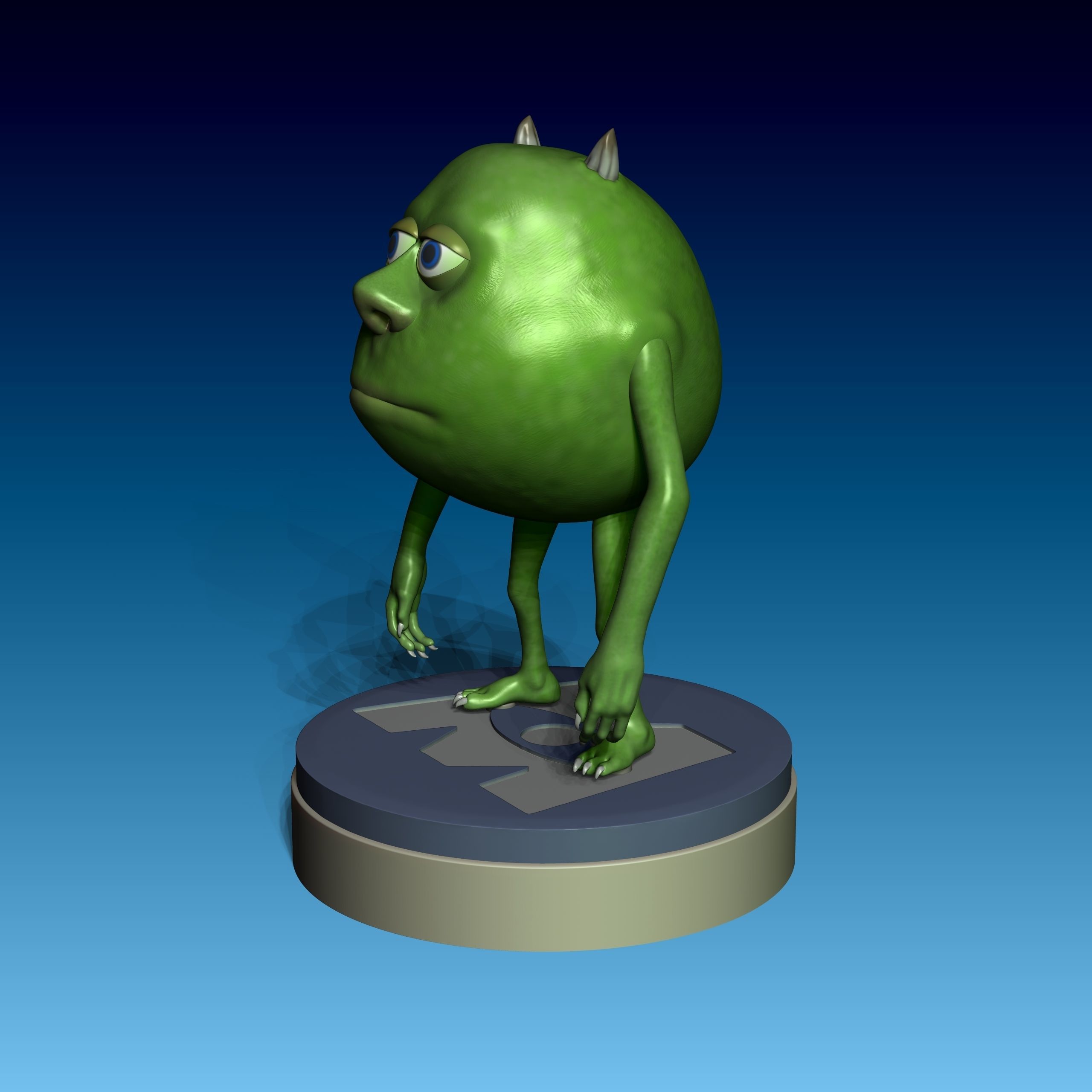 Mike Wazowski 3D print model_7