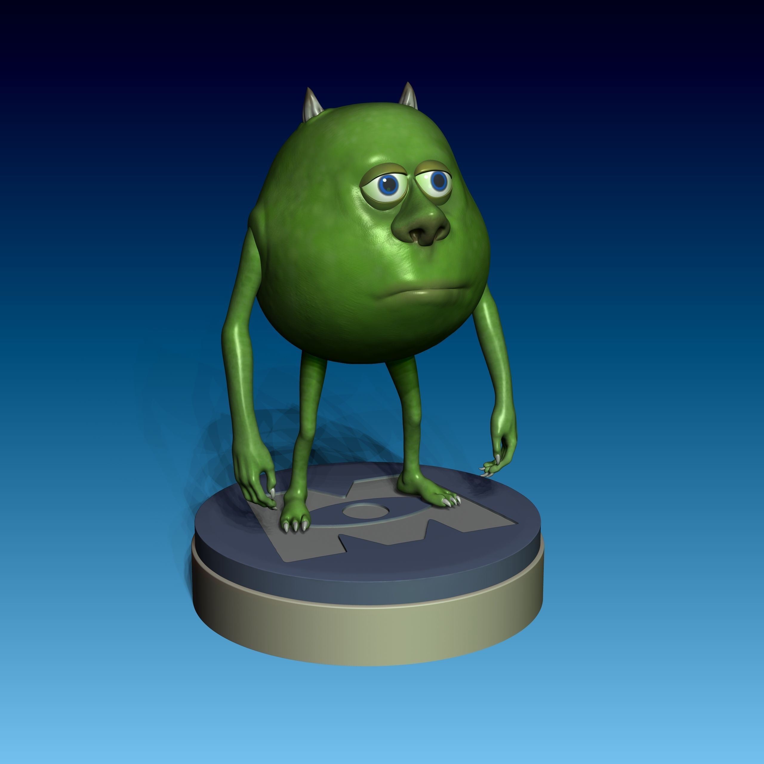 Mike Wazowski 3D print model_5