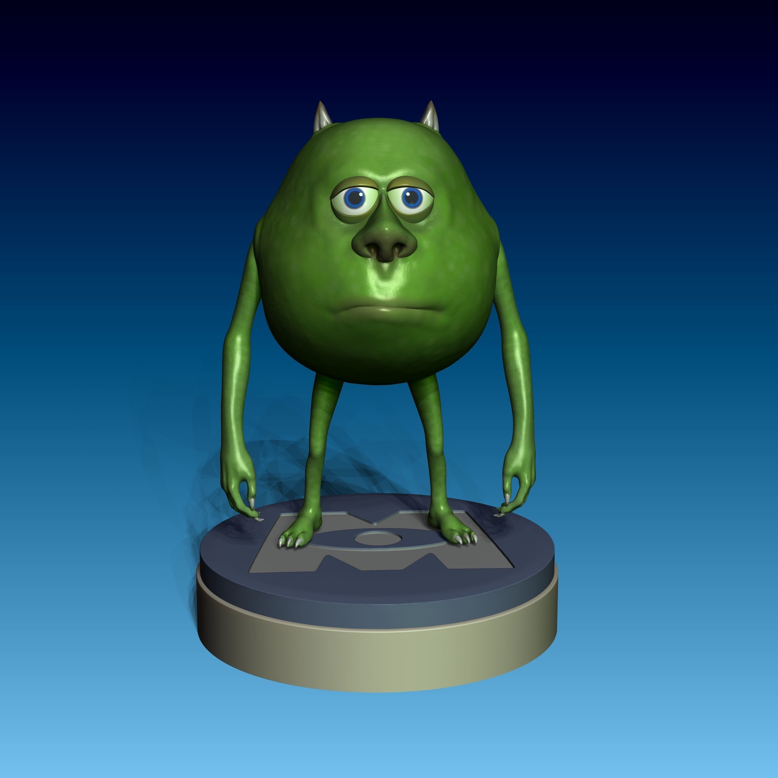 Mike Wazowski 3D print model_1