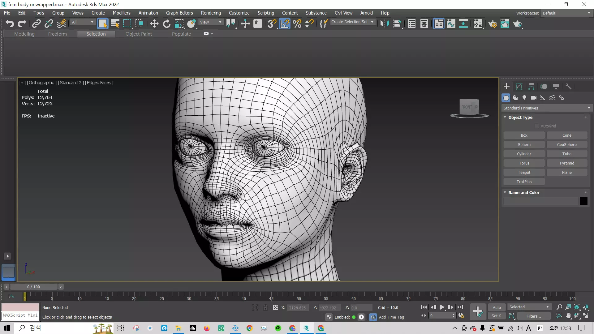 female body basemesh unwrapped 3D model_0