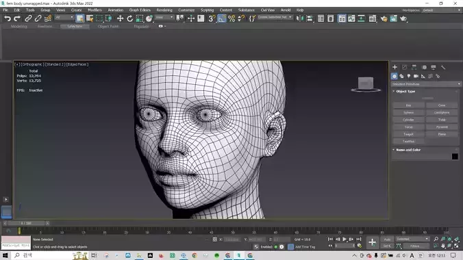 female body basemesh unwrapped 3D model
