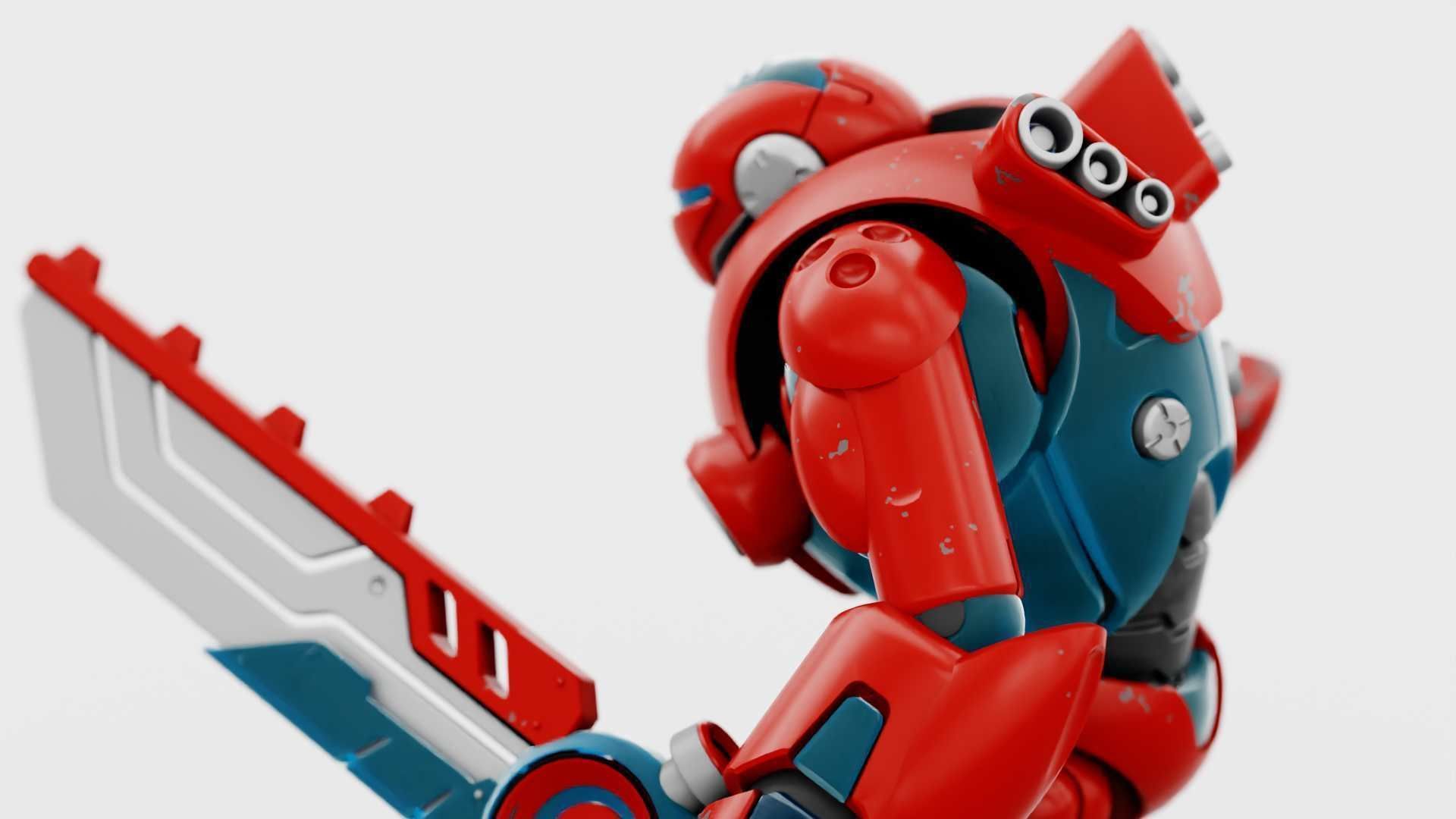 BATTLE DROID X-5000 RIGGED 3D model_17