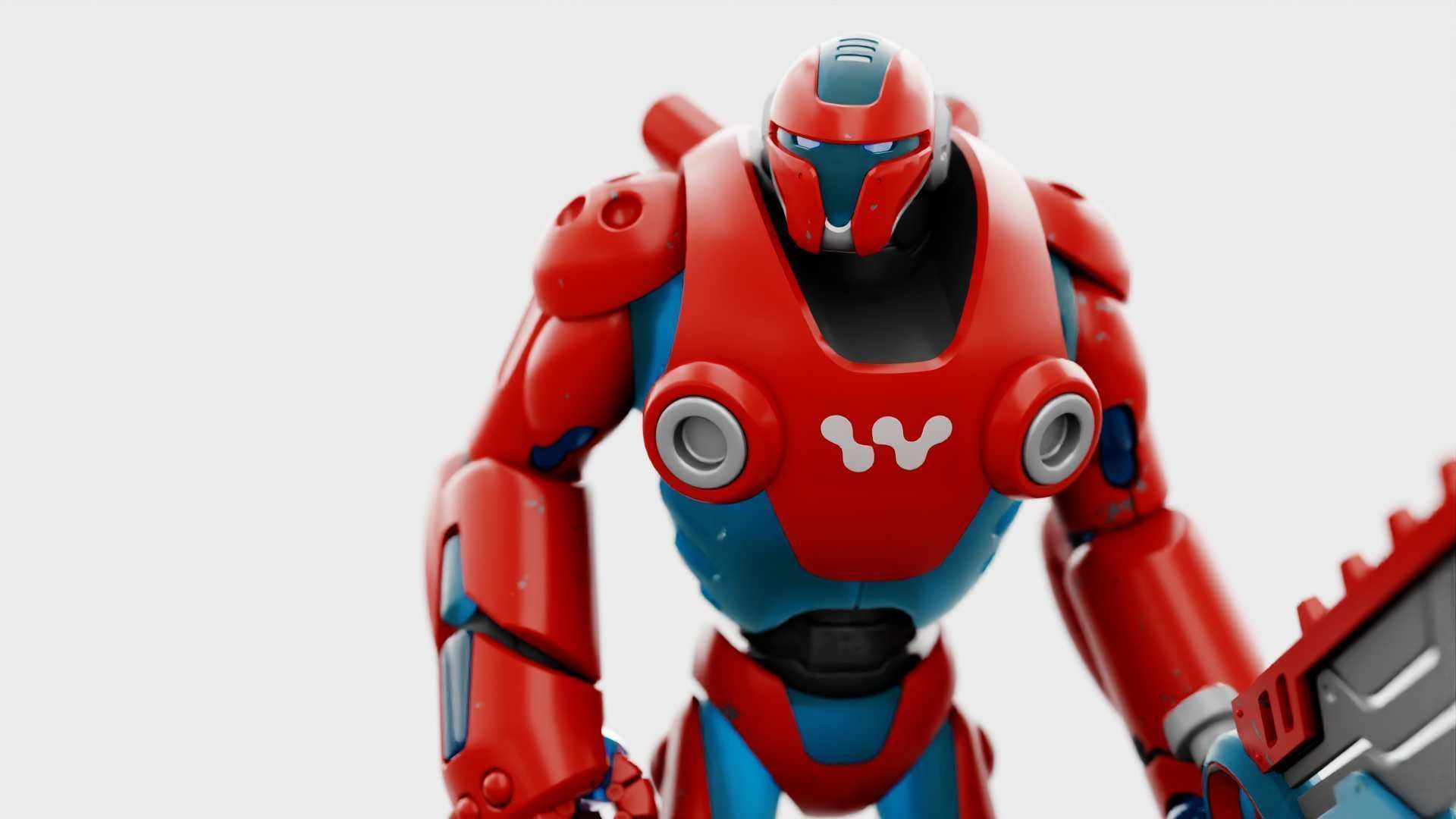 BATTLE DROID X-5000 RIGGED 3D model_26