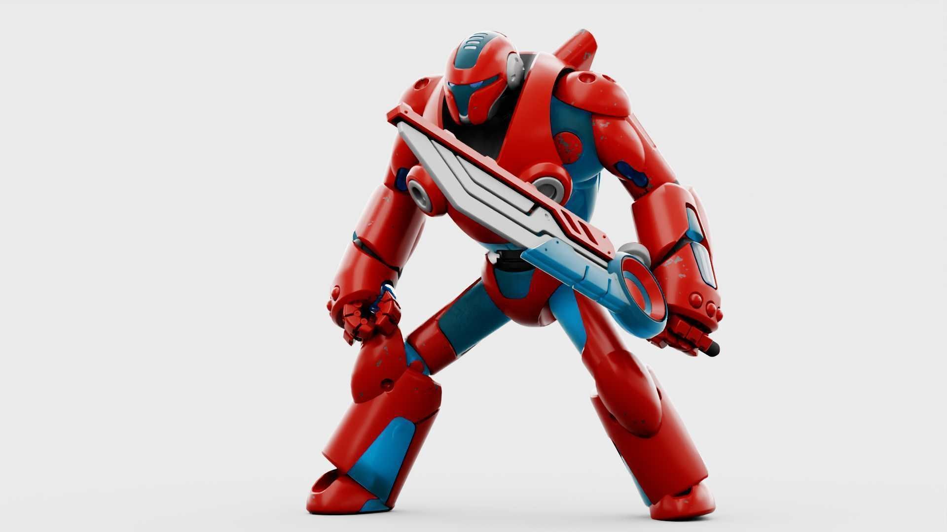 BATTLE DROID X-5000 RIGGED 3D model_11