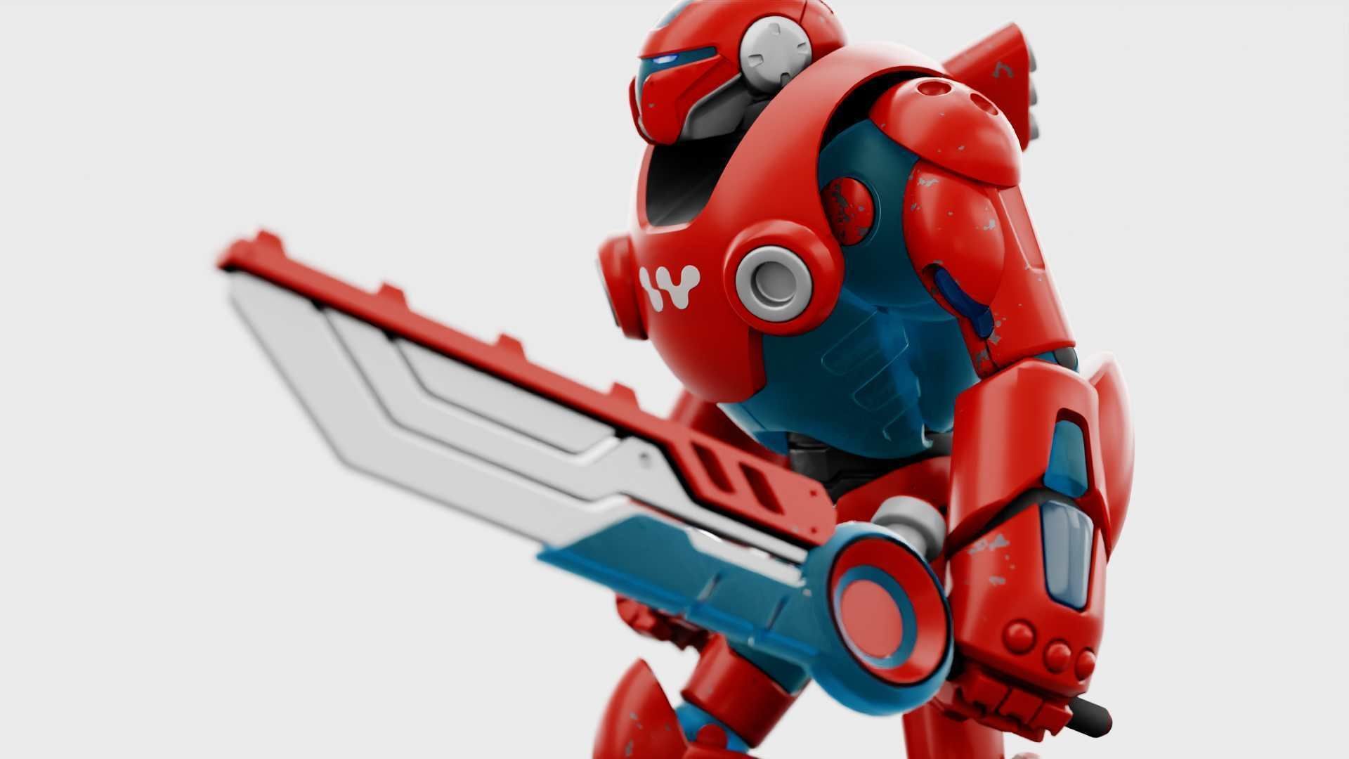 BATTLE DROID X-5000 RIGGED 3D model_25