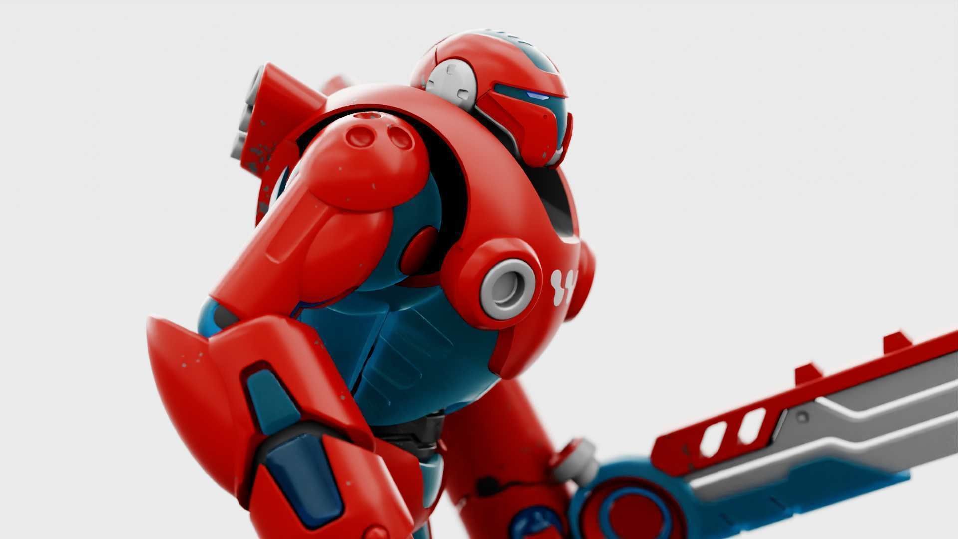 BATTLE DROID X-5000 RIGGED 3D model_27