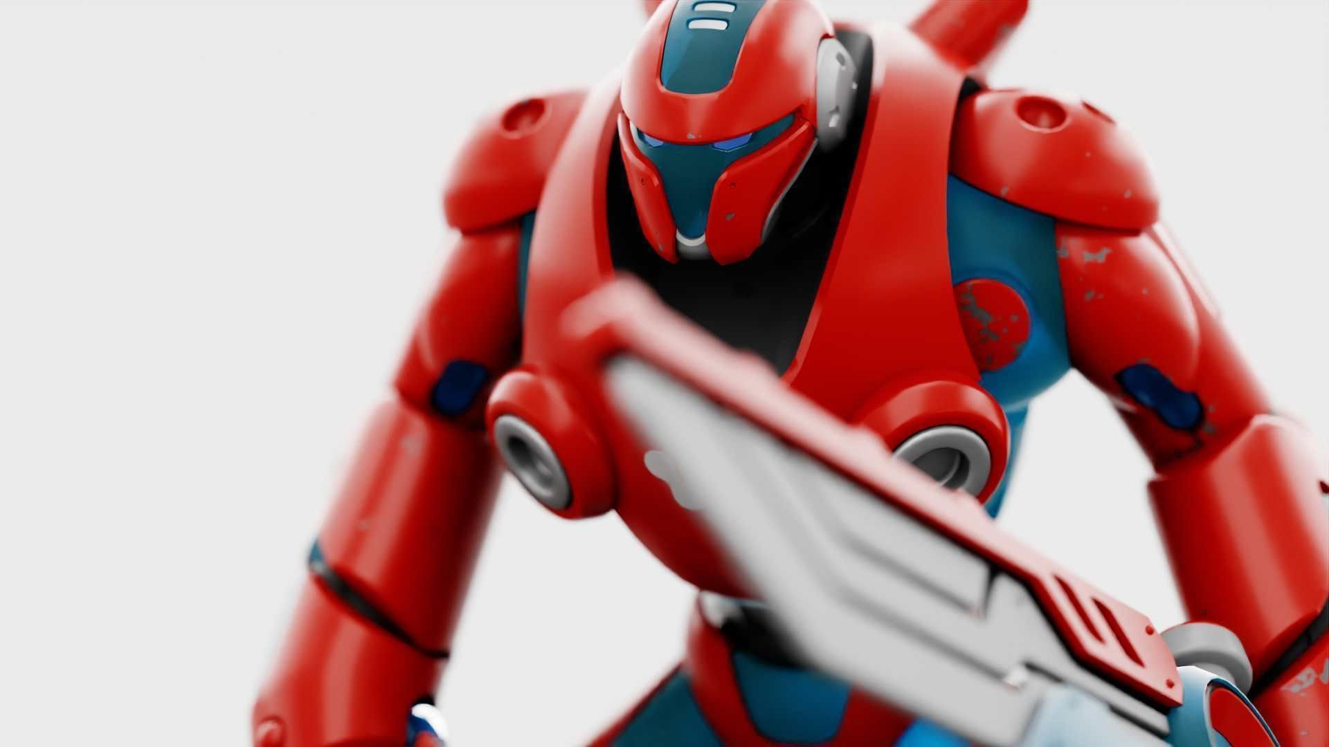 BATTLE DROID X-5000 RIGGED 3D model_13