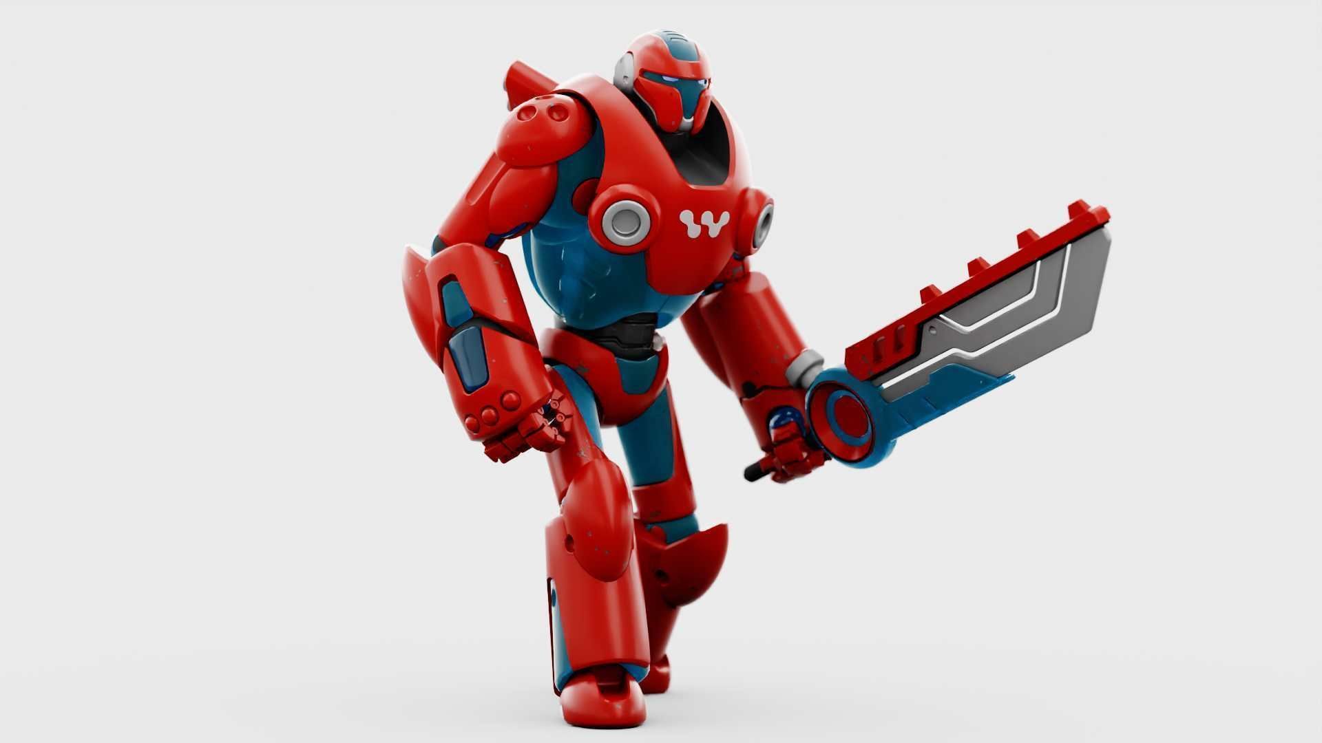 BATTLE DROID X-5000 RIGGED 3D model_22