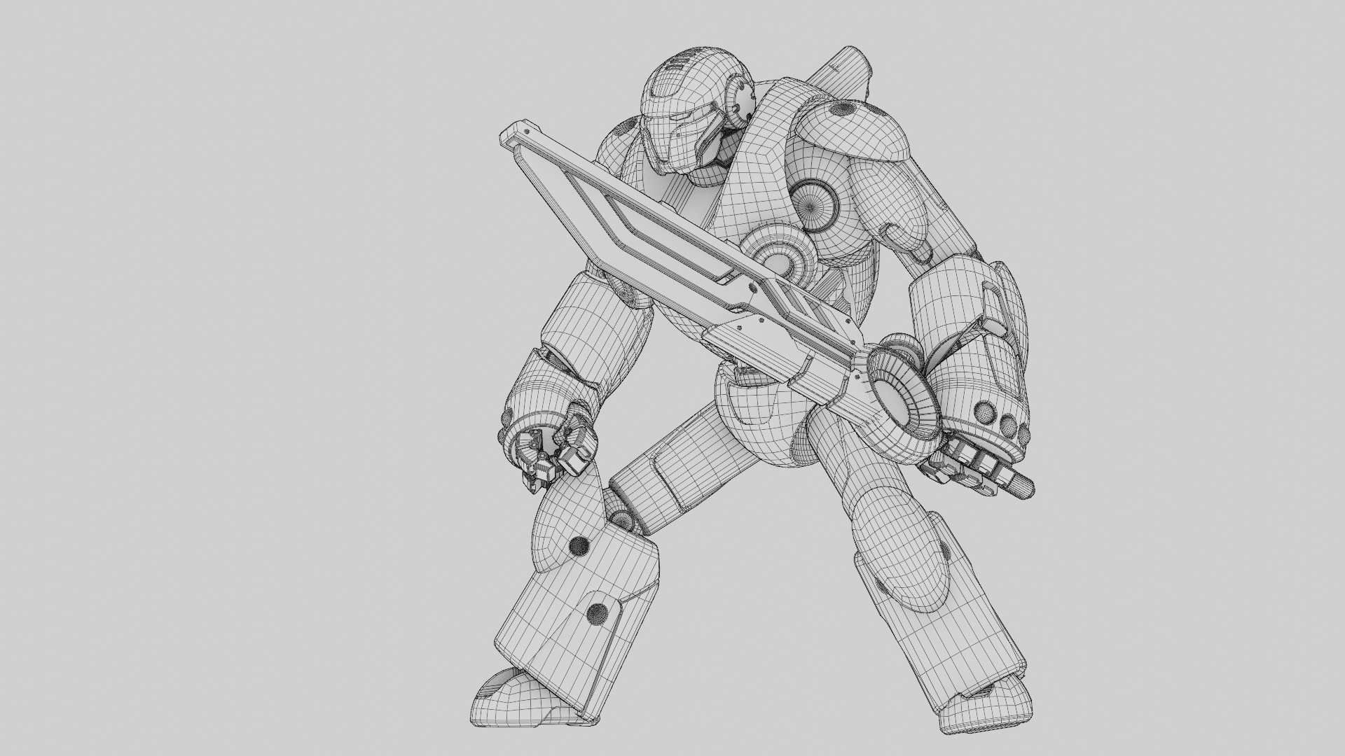 BATTLE DROID X-5000 RIGGED 3D model_38