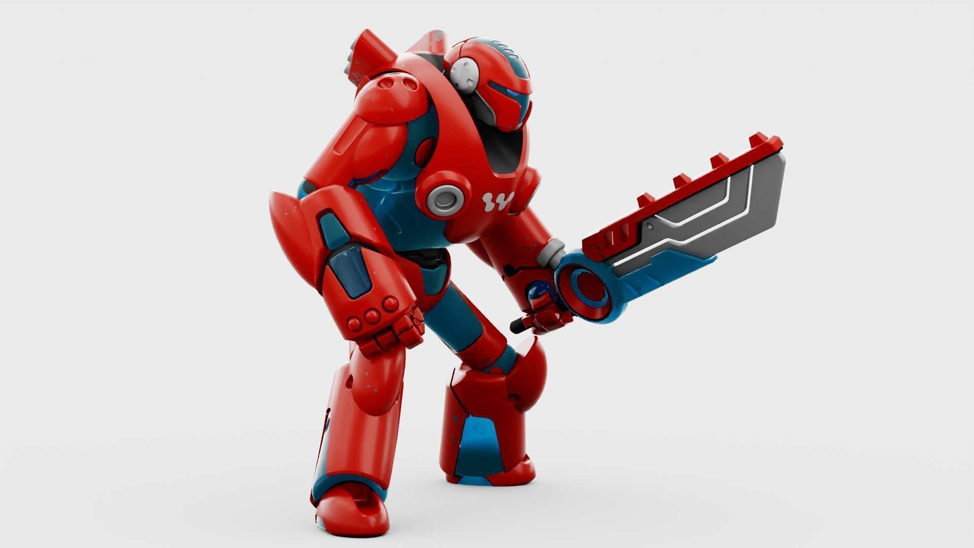 BATTLE DROID X-5000 RIGGED 3D model_8