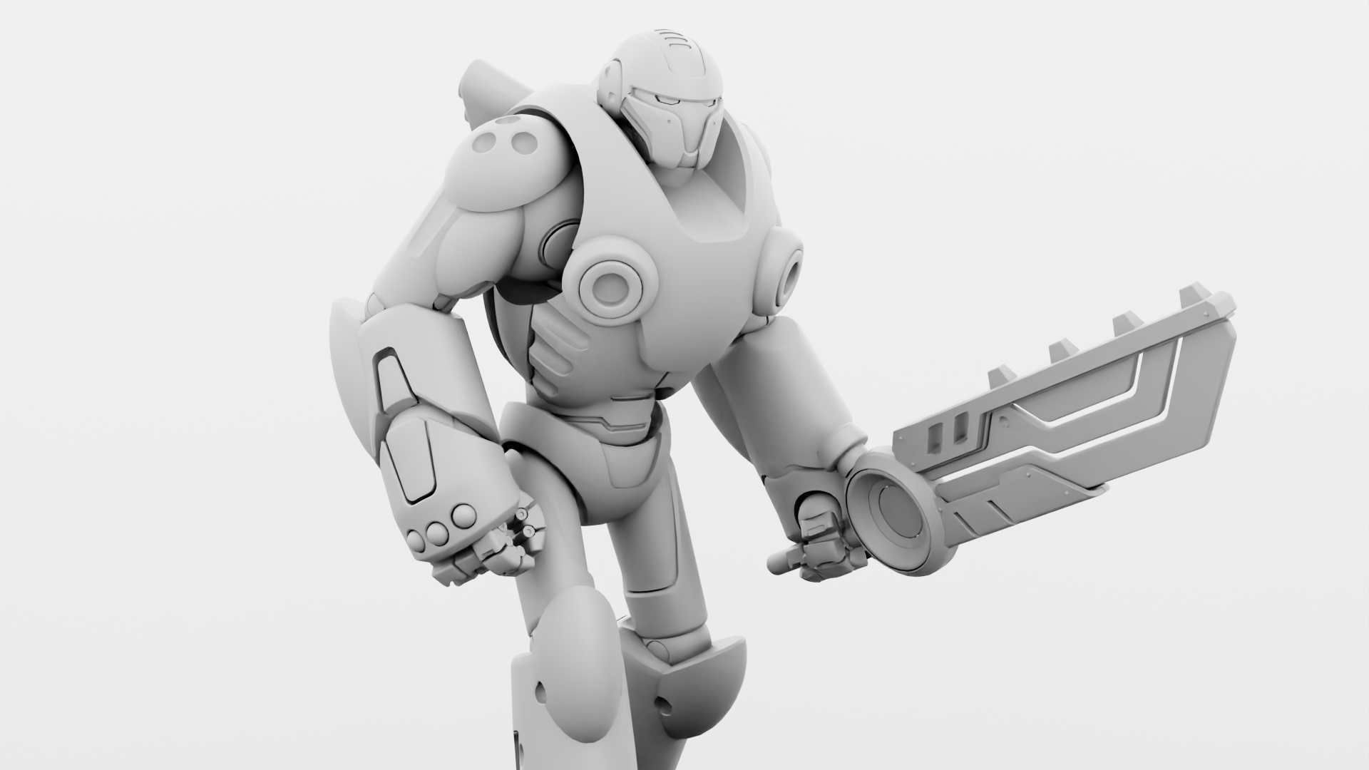 BATTLE DROID X-5000 RIGGED 3D model_33