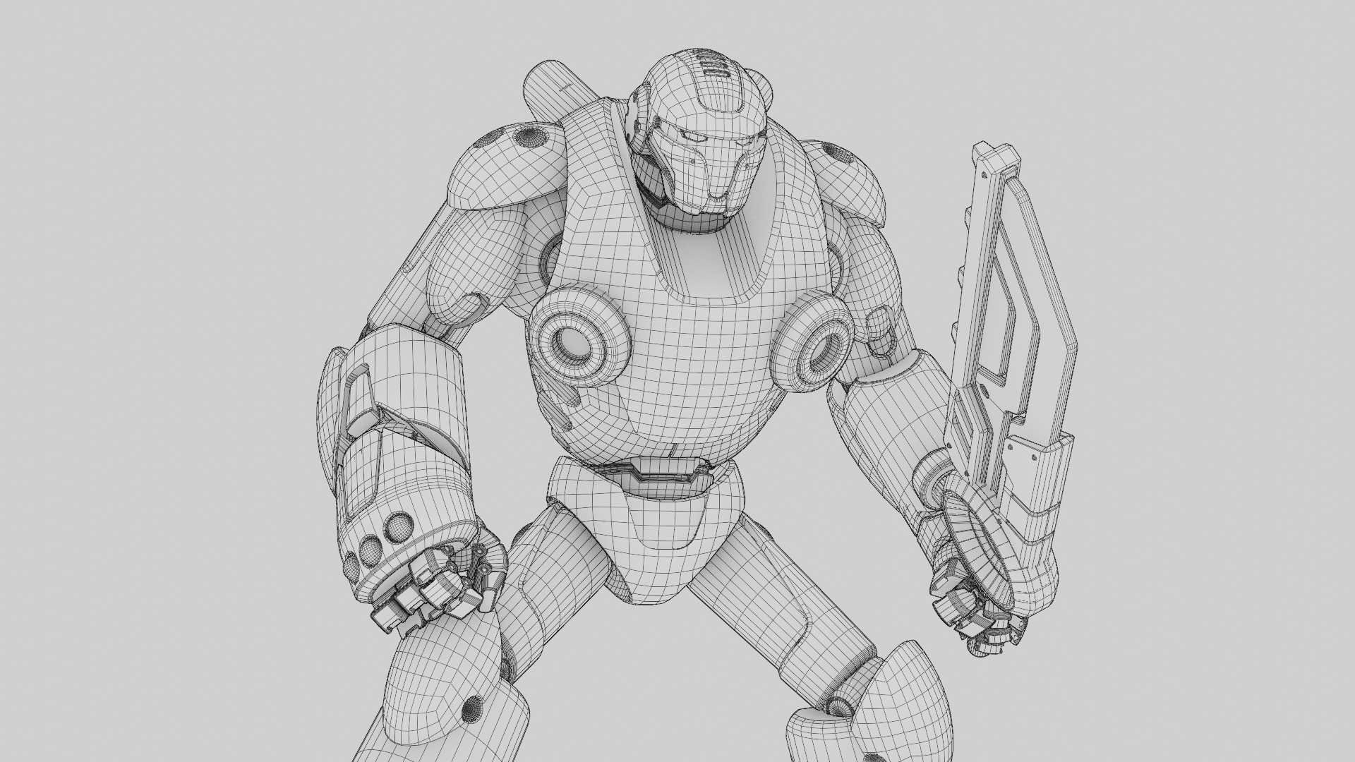 BATTLE DROID X-5000 RIGGED 3D model_37