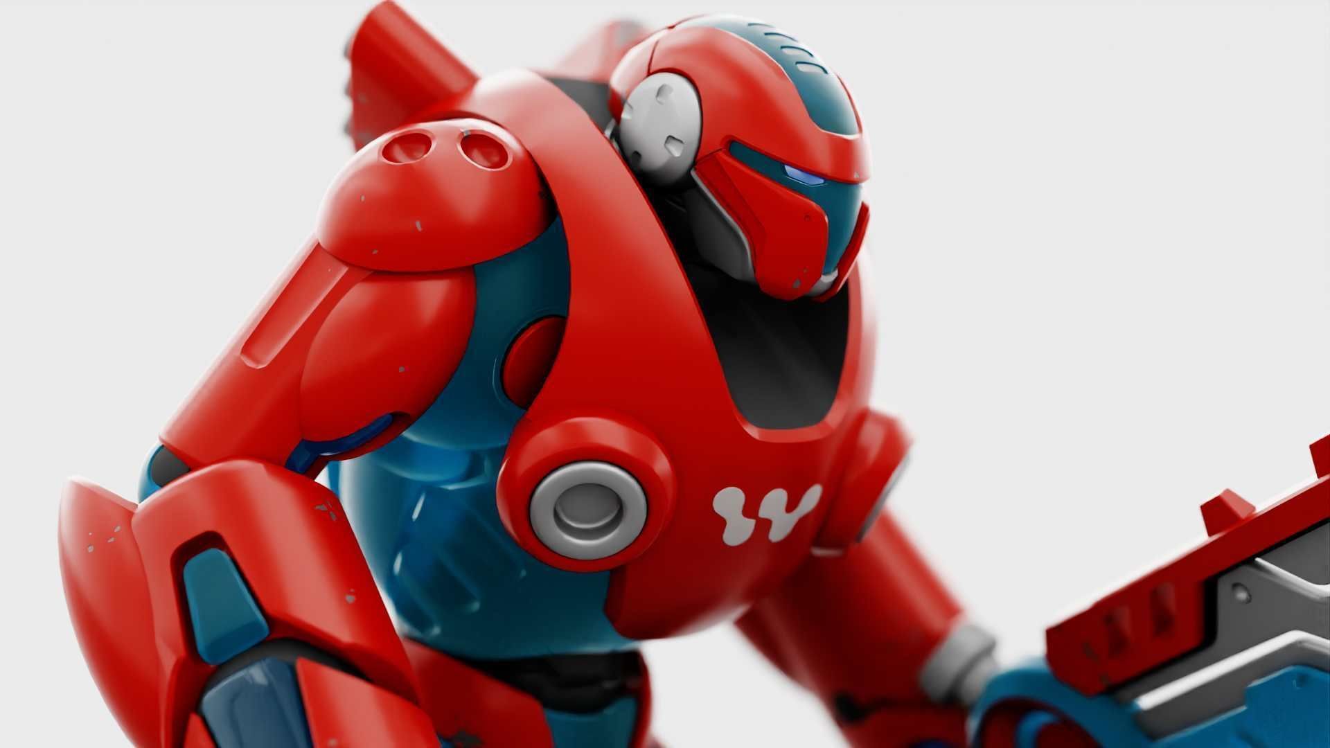 BATTLE DROID X-5000 RIGGED 3D model_14