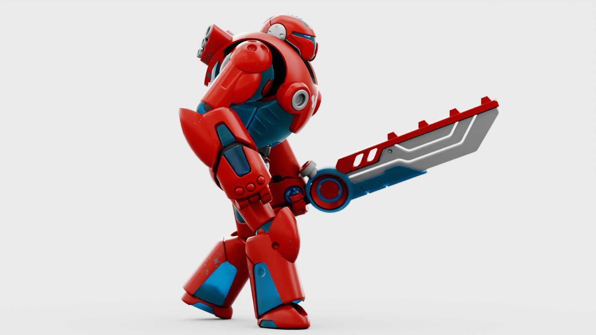 BATTLE DROID X-5000 RIGGED 3D model_23